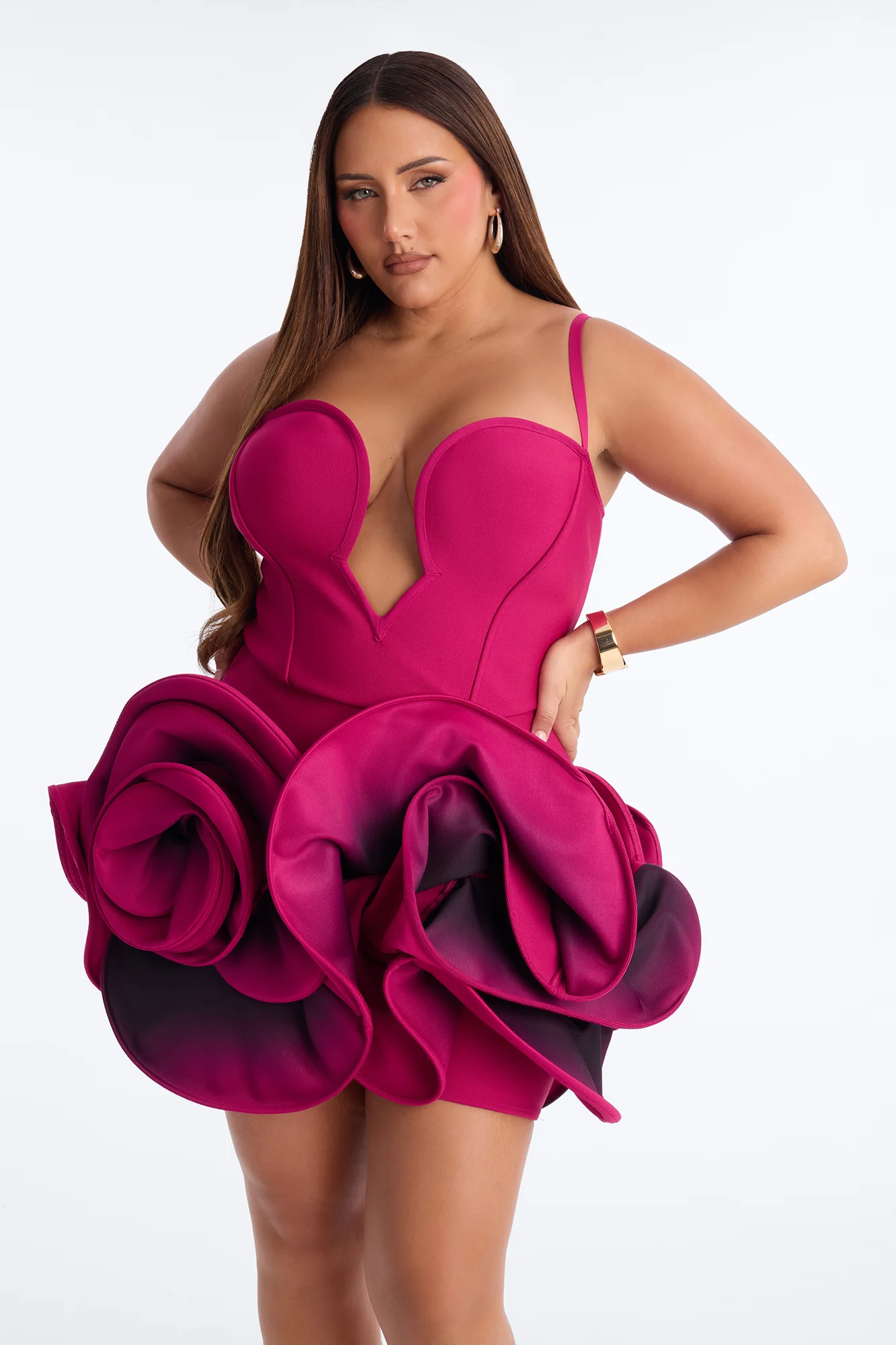 Effortless Beauty Bandage Mini Dress - Magenta - Image 5