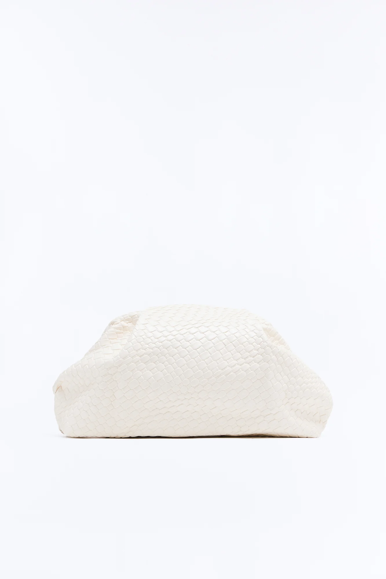 Effortless Touch Faux Leather Clutch - Ivory