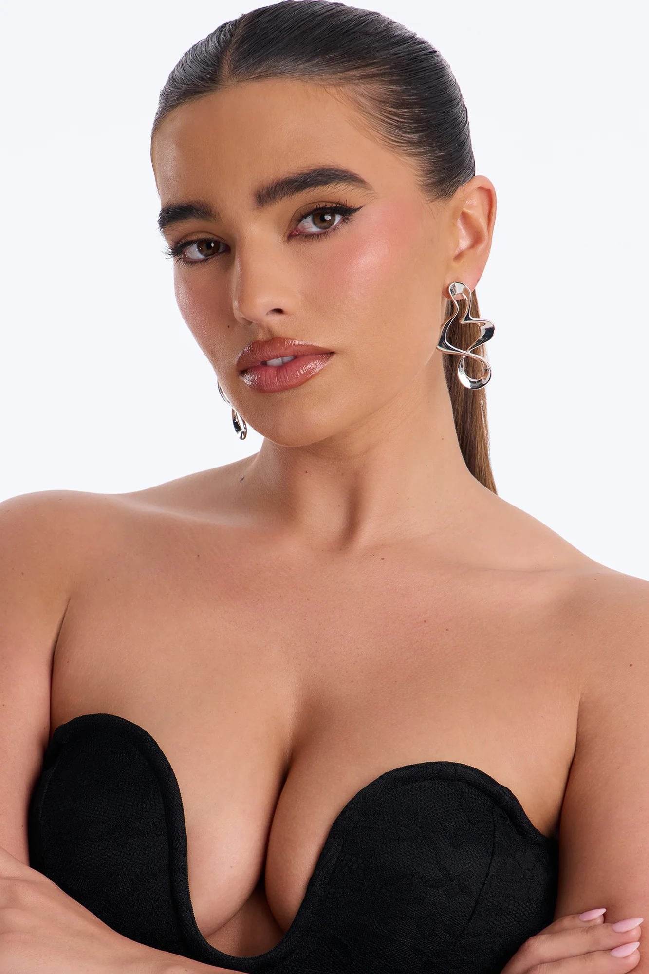 Effortlessly Chic Drop Earrings - Silver - Image 2