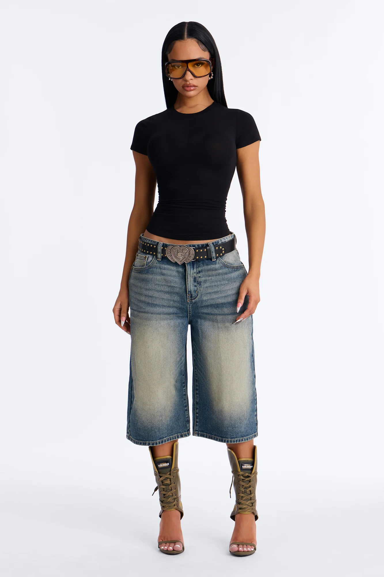 Eileen Basic Short Sleeve Top - Black - Image 2