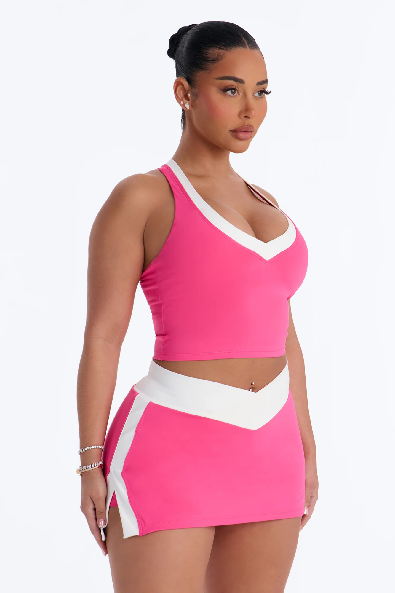 Elena Racerback Skirt Set - Pink