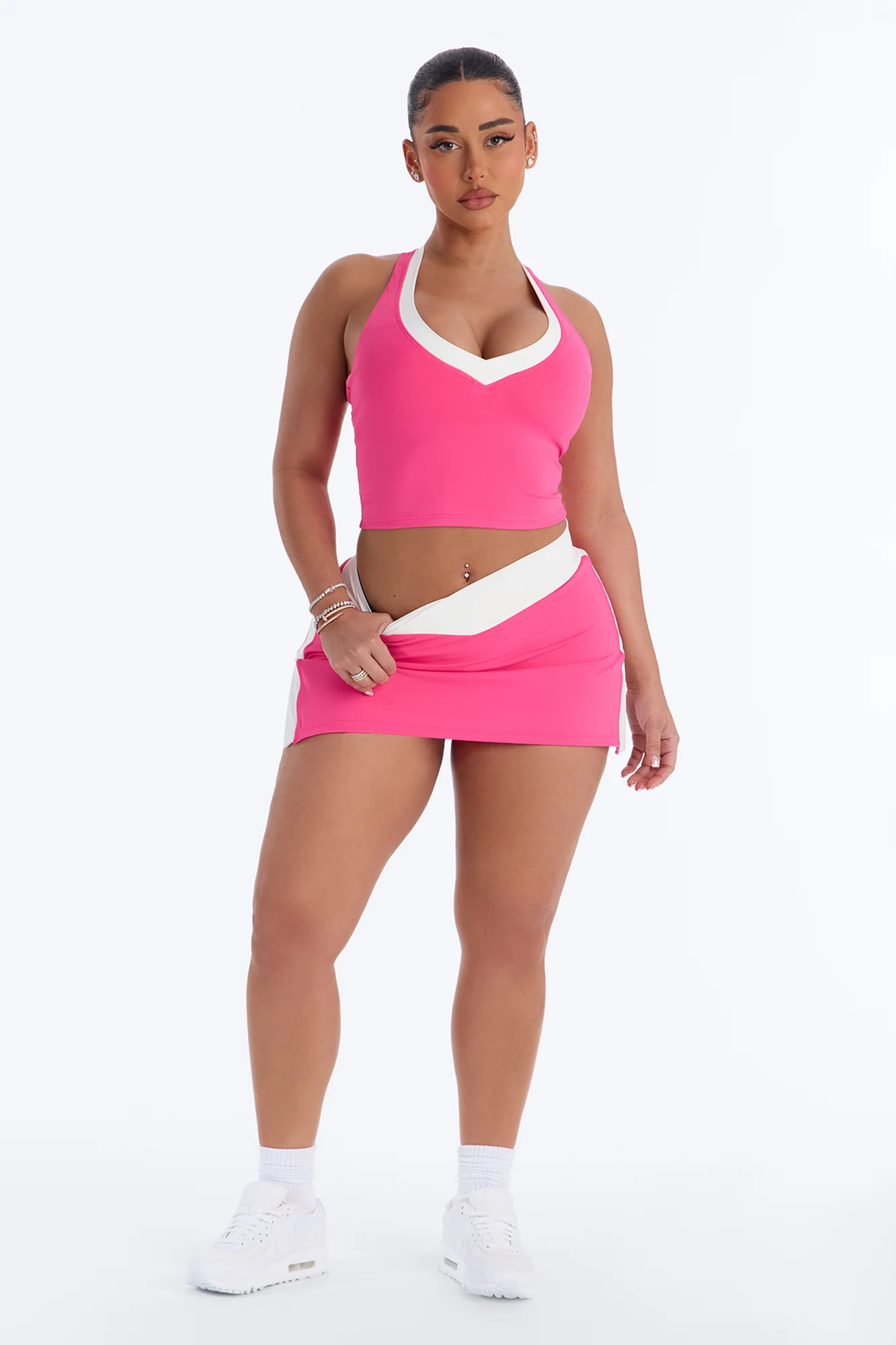 Elena Racerback Skirt Set - Pink - Image 2