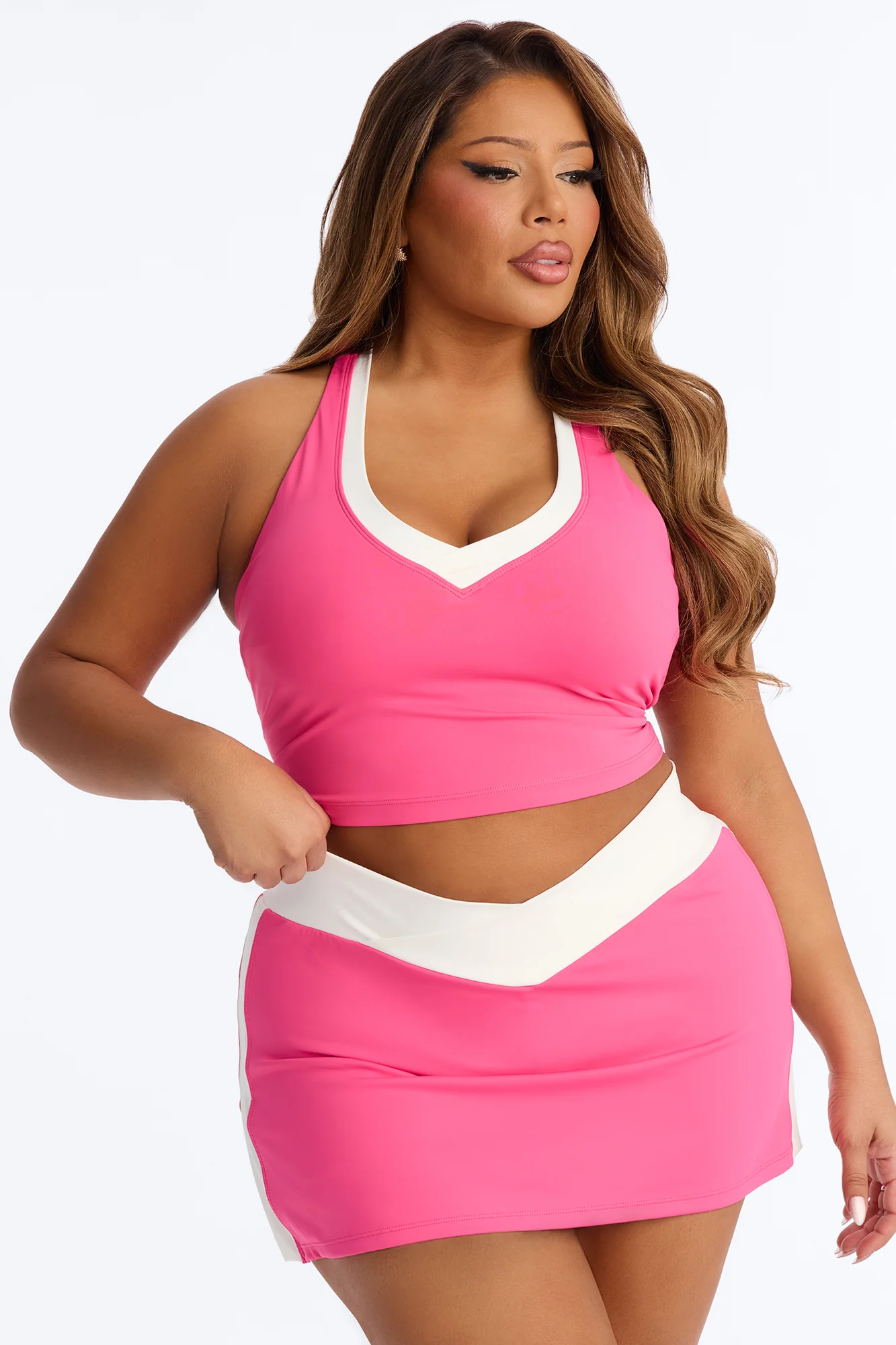 Elena Racerback Skirt Set - Pink - Image 6