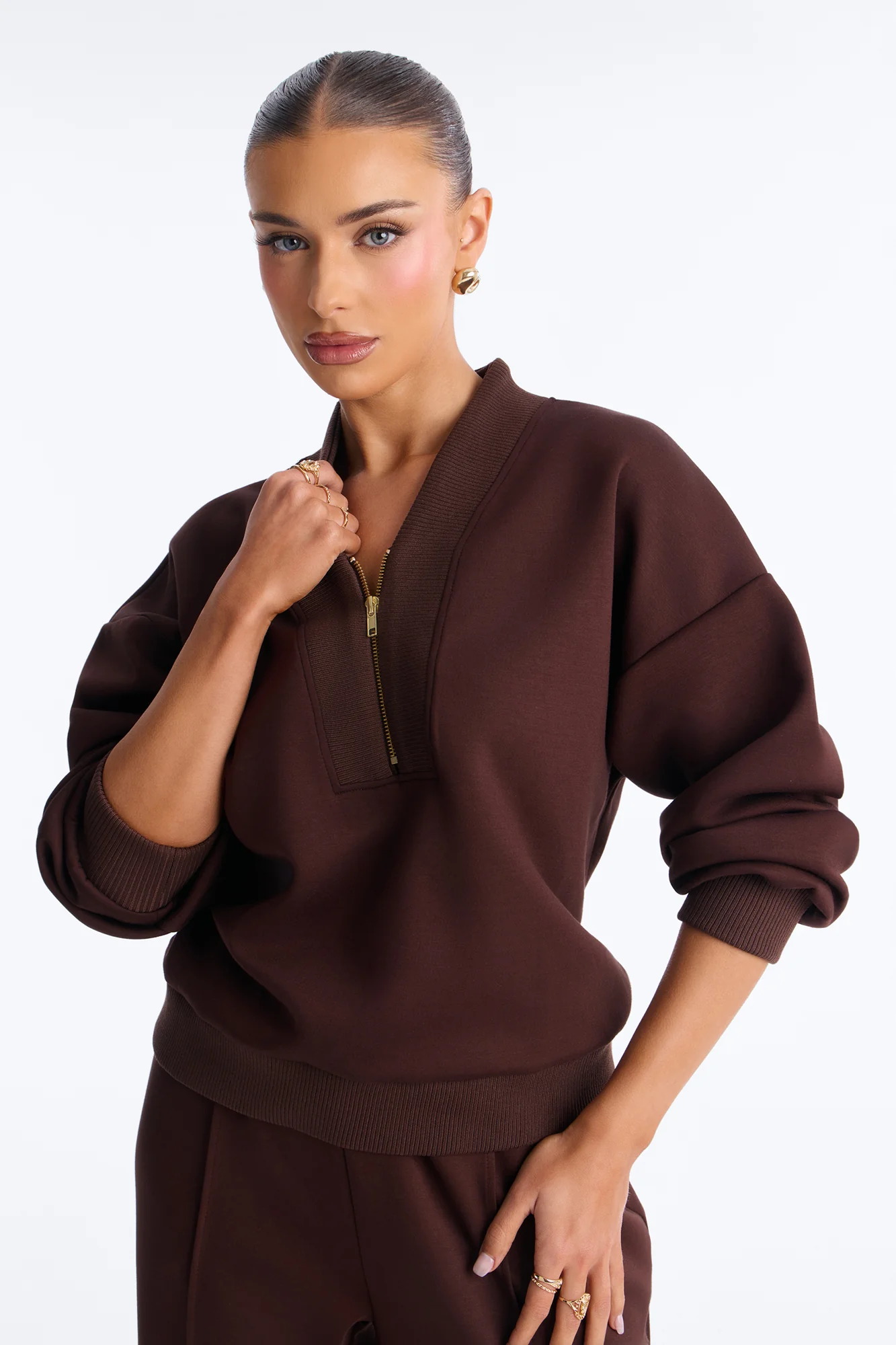 Elevated Ease Pant Set - Chocolate - Image 2