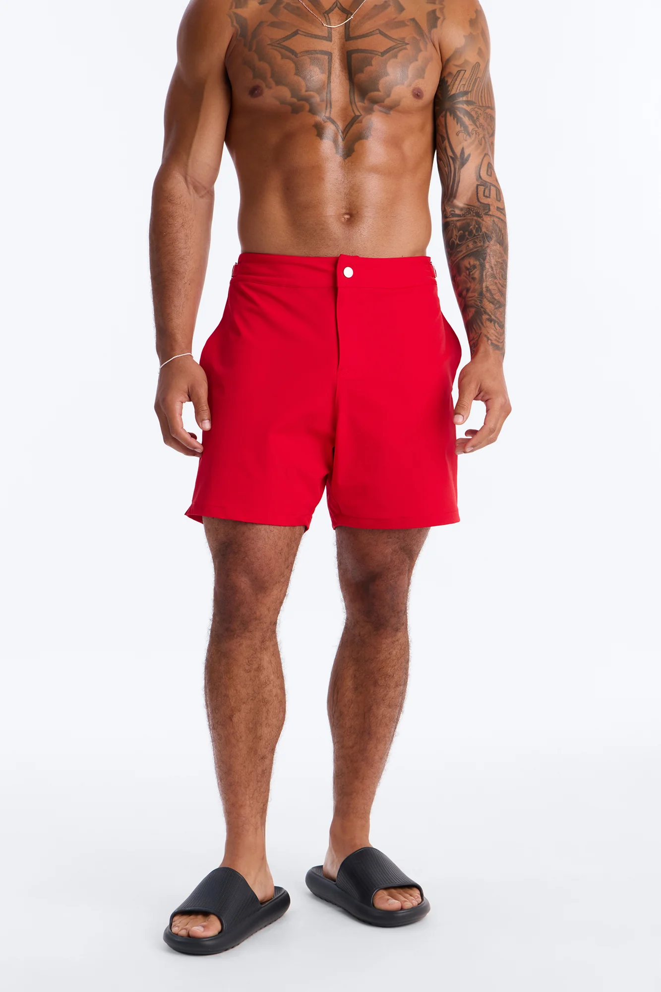 Elevated Stretch Trouser Swim Trunk 6″ - Red