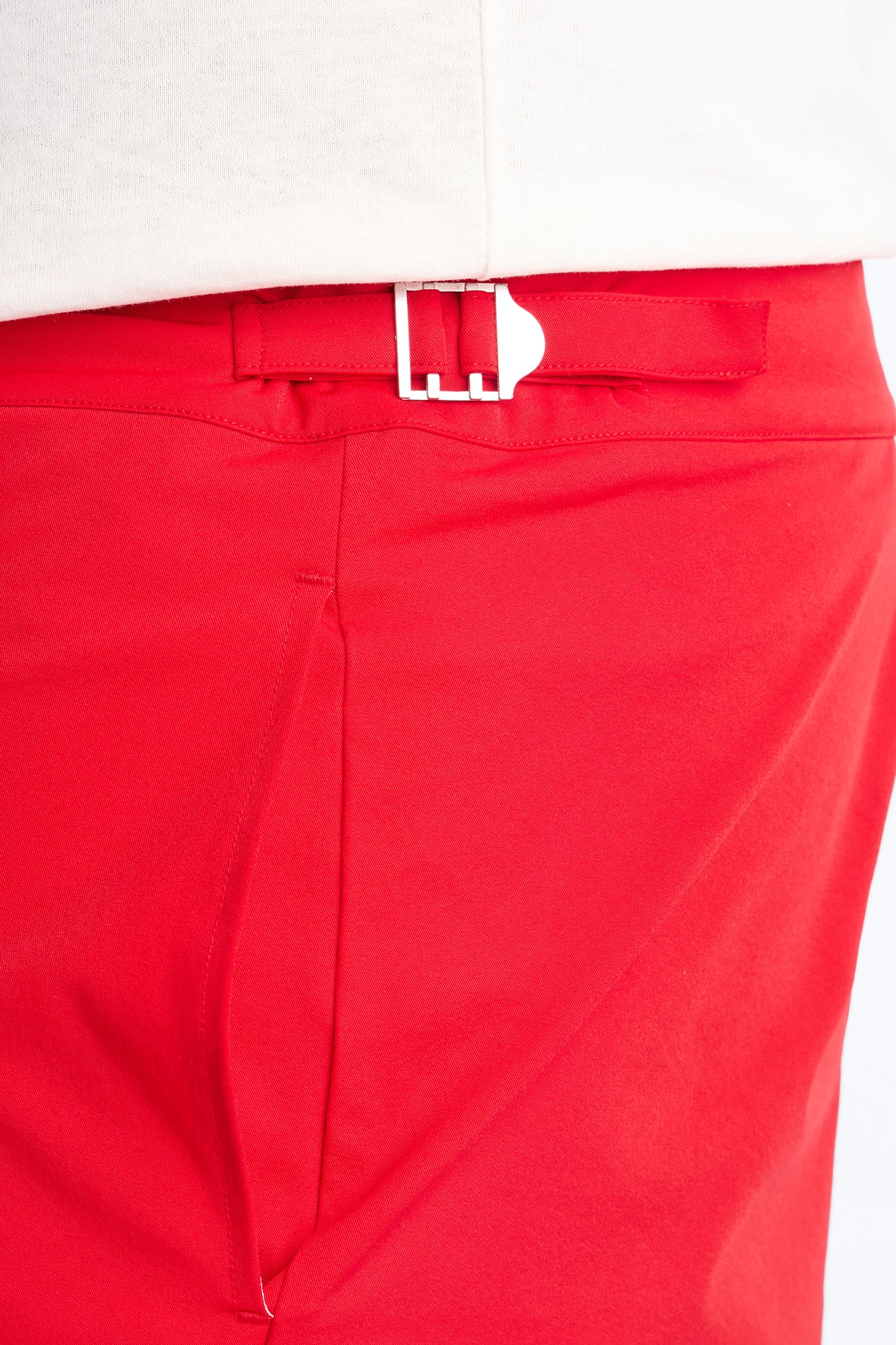 Elevated Stretch Trouser Swim Trunk 6″ - Red - Image 8