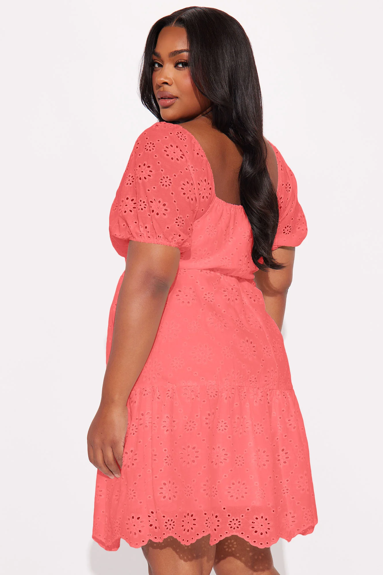 Ellie Eyelet Mini Dress - Pink - Image 6