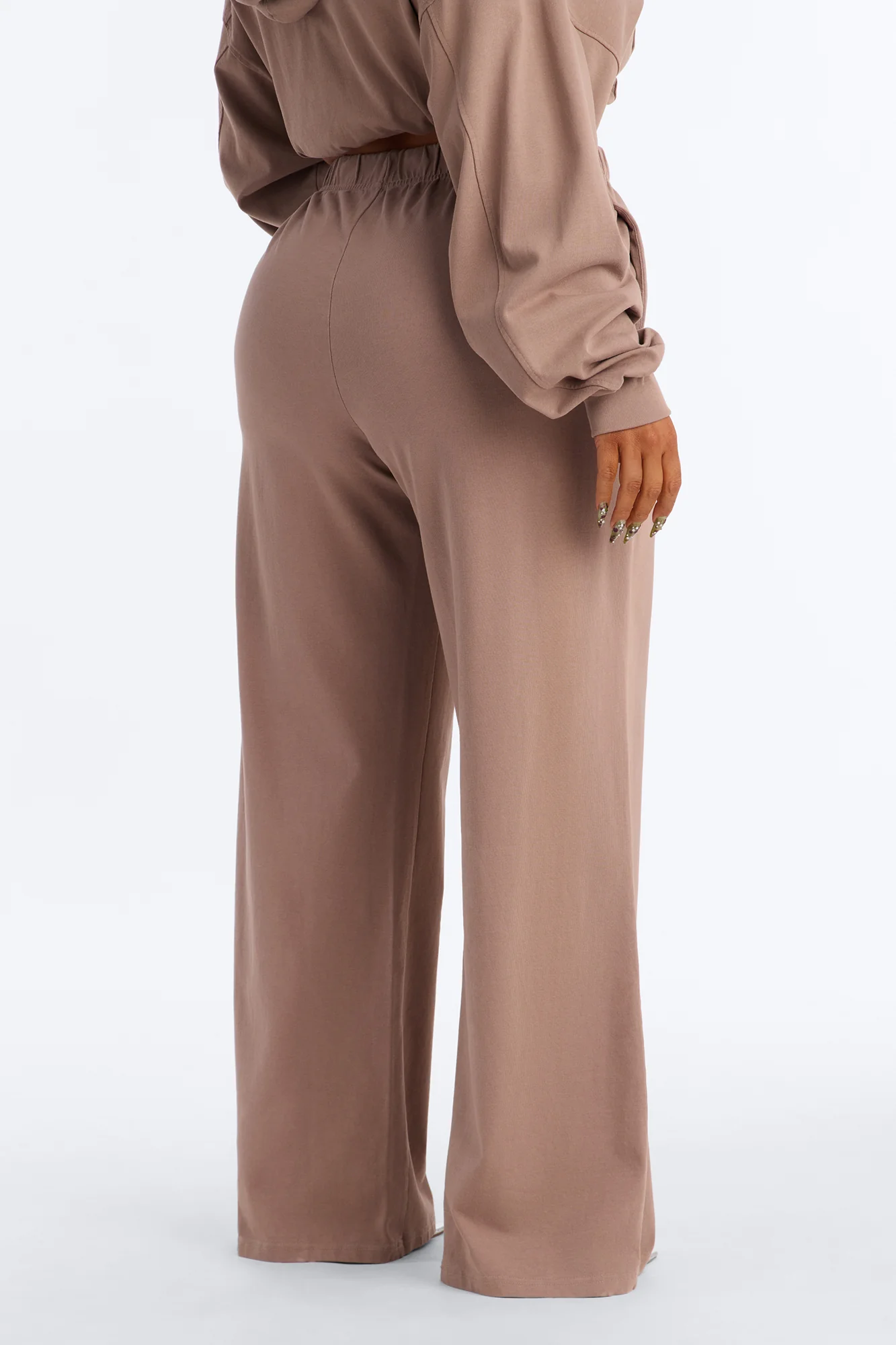 Ellie Wide Leg Pull On Pant - Taupe - Image 6