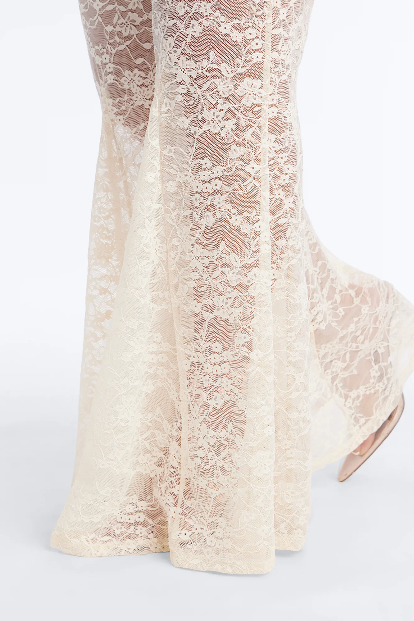 Emmalyn Lace Flare Pant - Cream - Image 9