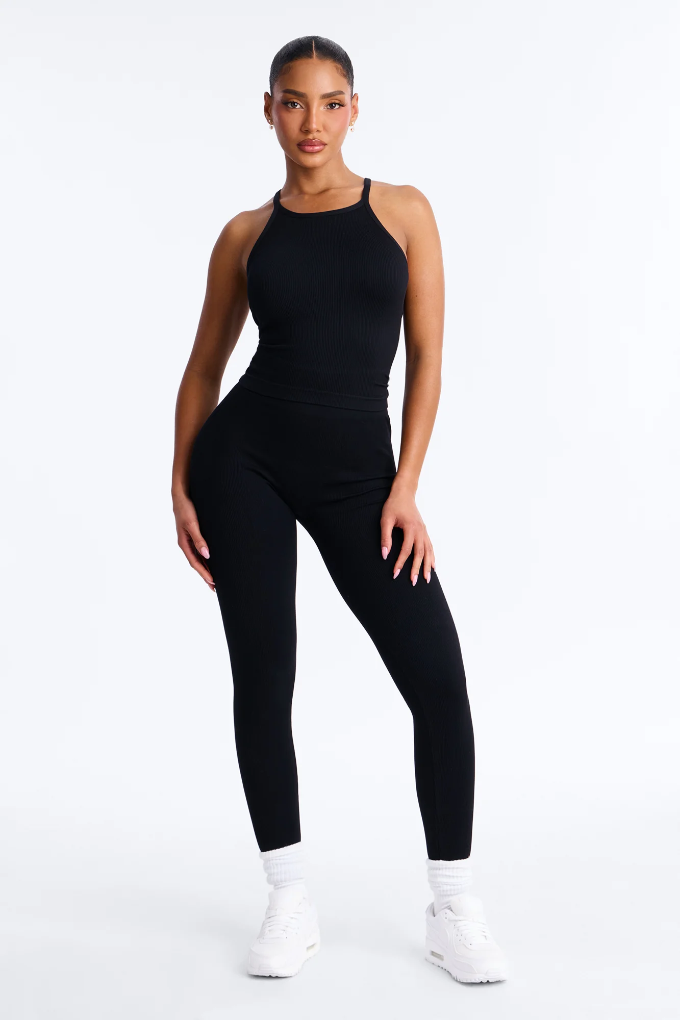 Empowered Performance Seamless Legging Set - Black