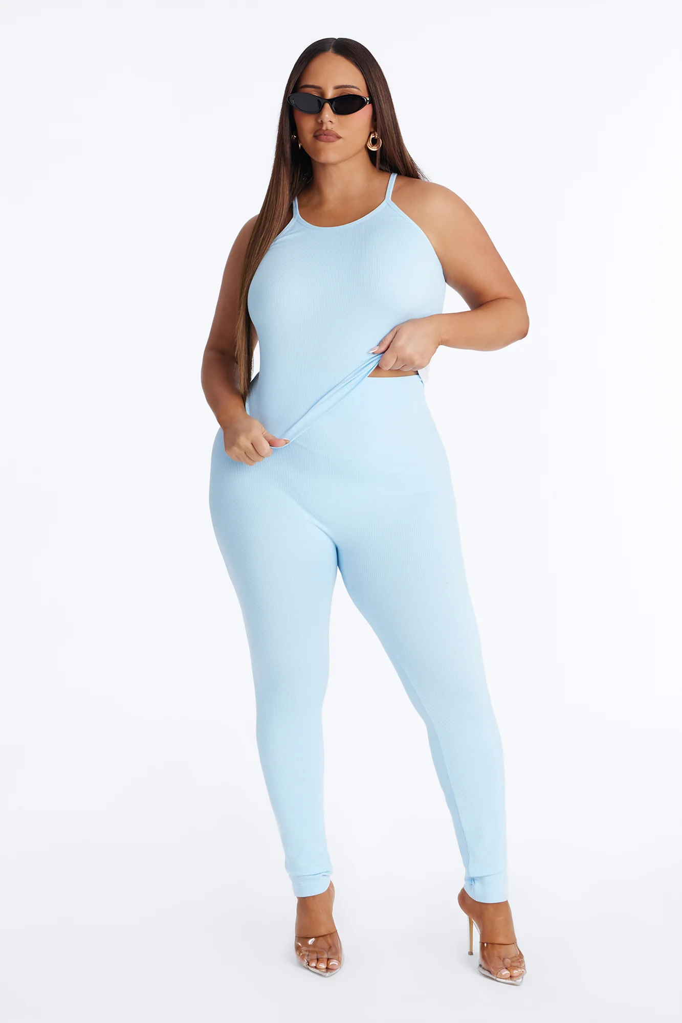 Empowered Performance Seamless Legging Set - Blue - Image 5