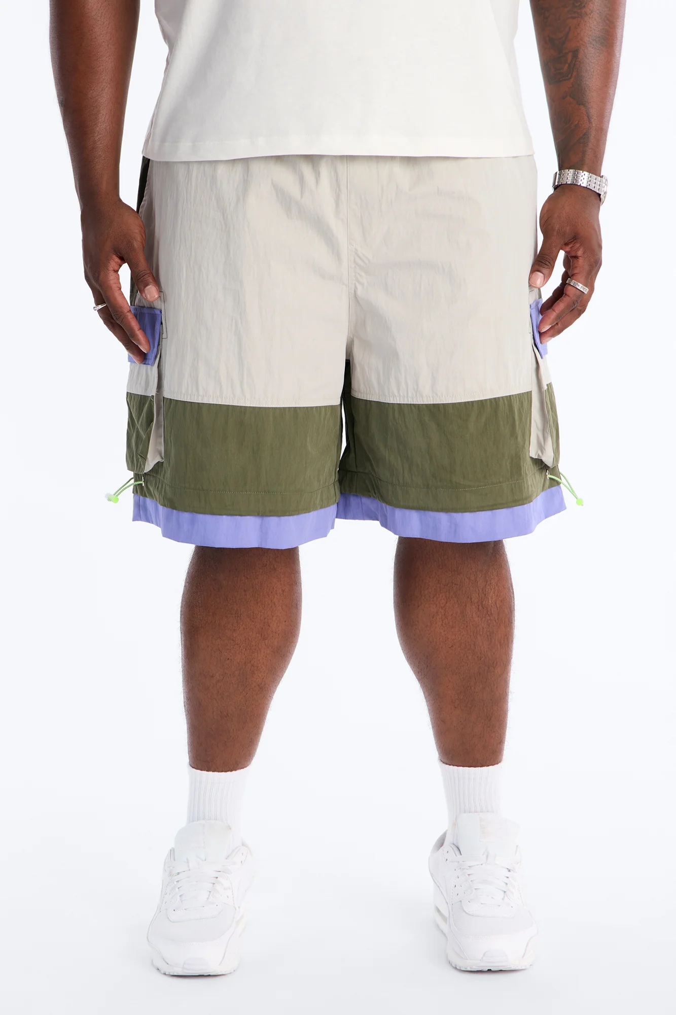 Empowering Colorblock Cargo Short - Multi Color - Image 4