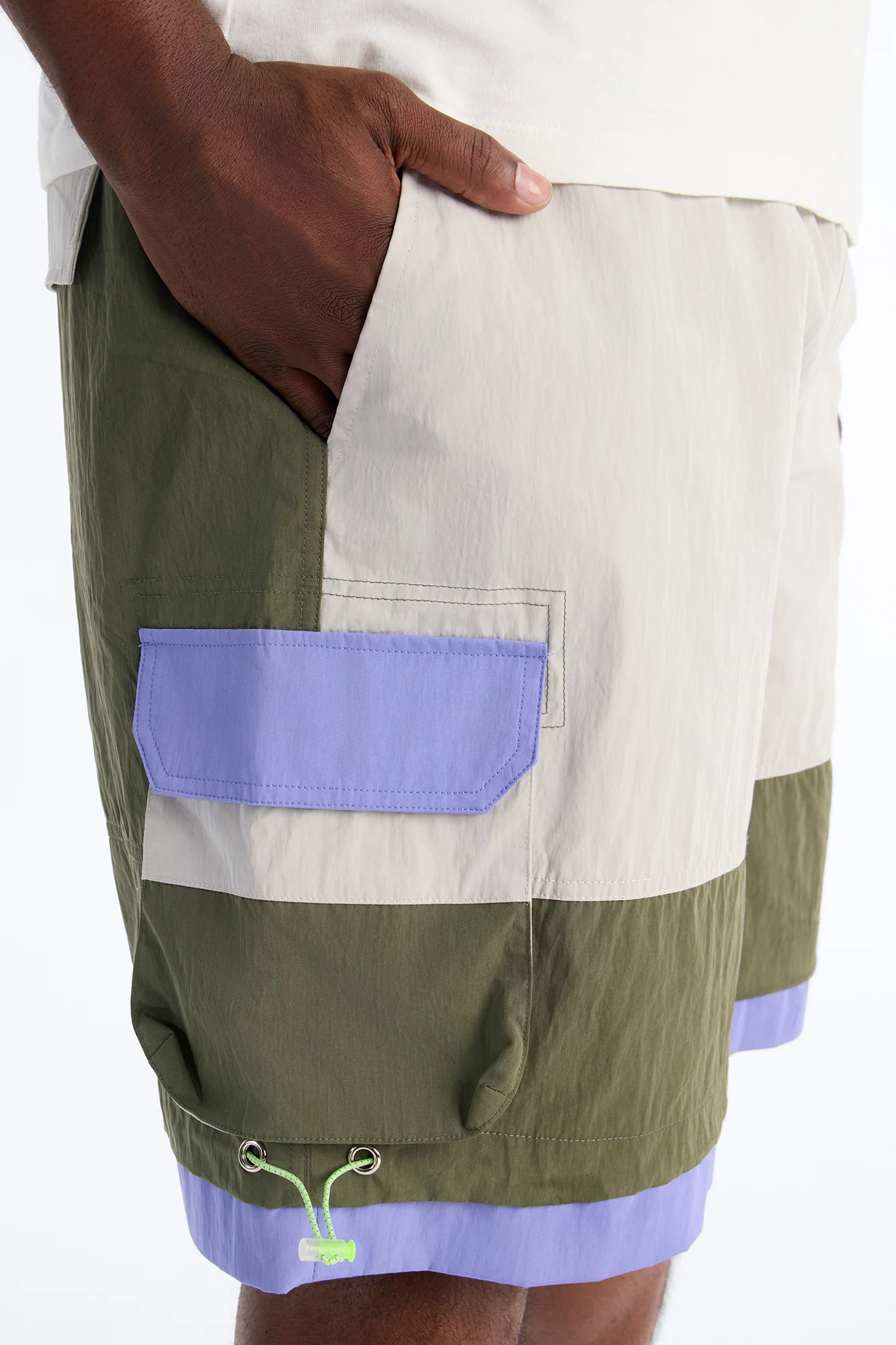 Empowering Colorblock Cargo Short - Multi Color - Image 7