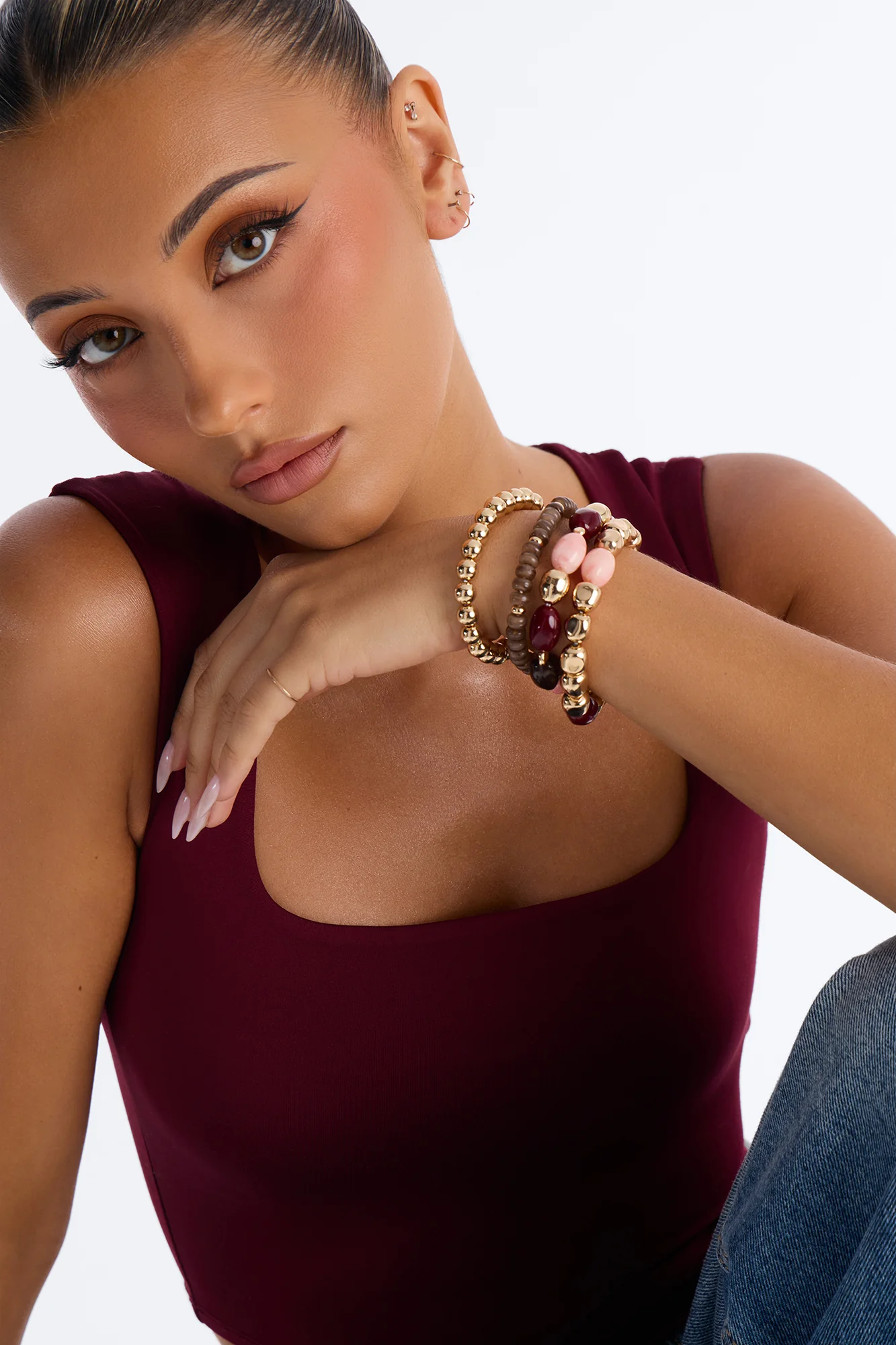 Energy Speaks Louder 4 Piece Bracelet Set - Gold/combo - Image 2