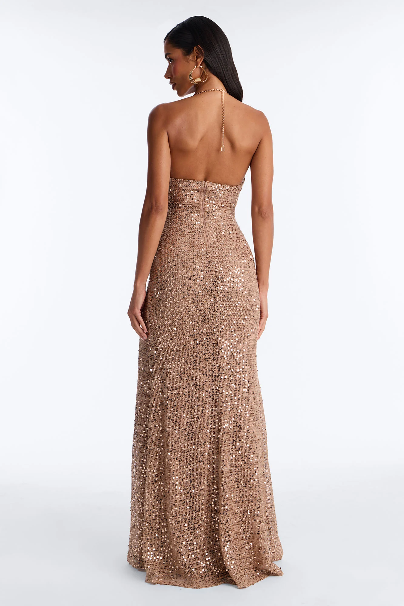 Esme Sequin Gown Maxi - Mocha - Image 5