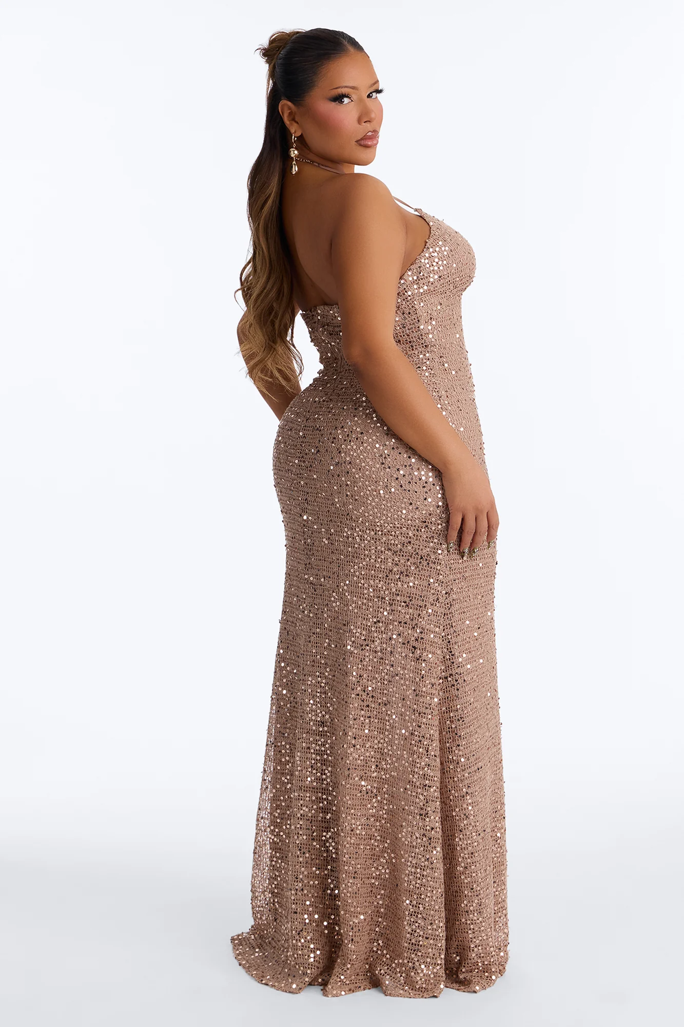 Esme Sequin Gown Maxi - Mocha - Image 9