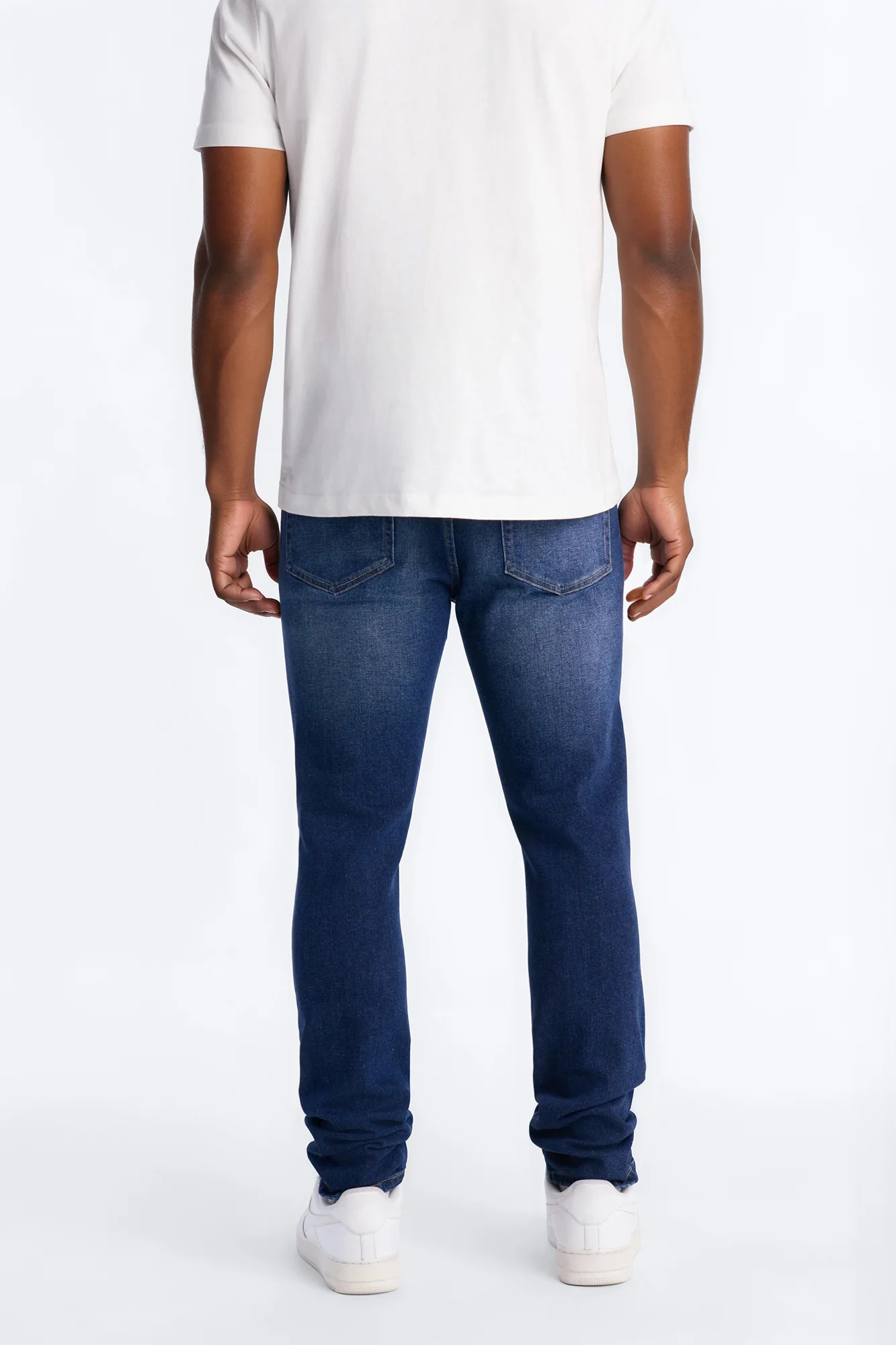 Essential Destroyed Skinny Stretch Jean - Dark Wash - Image 4