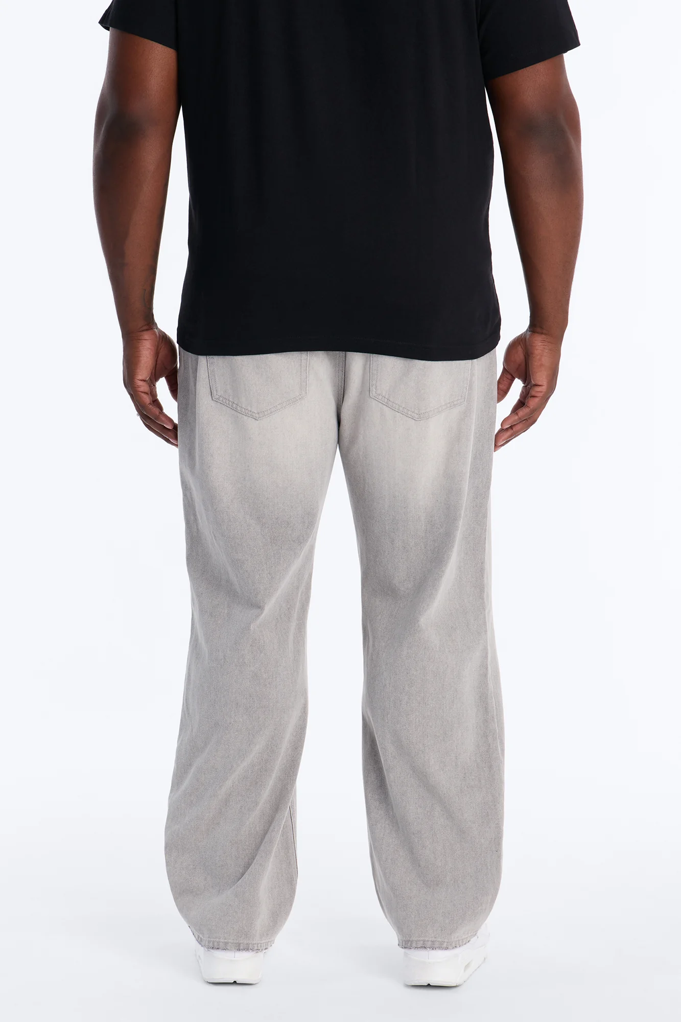 Essential Destroyed Straight Rigid Jean - Grey - Image 10
