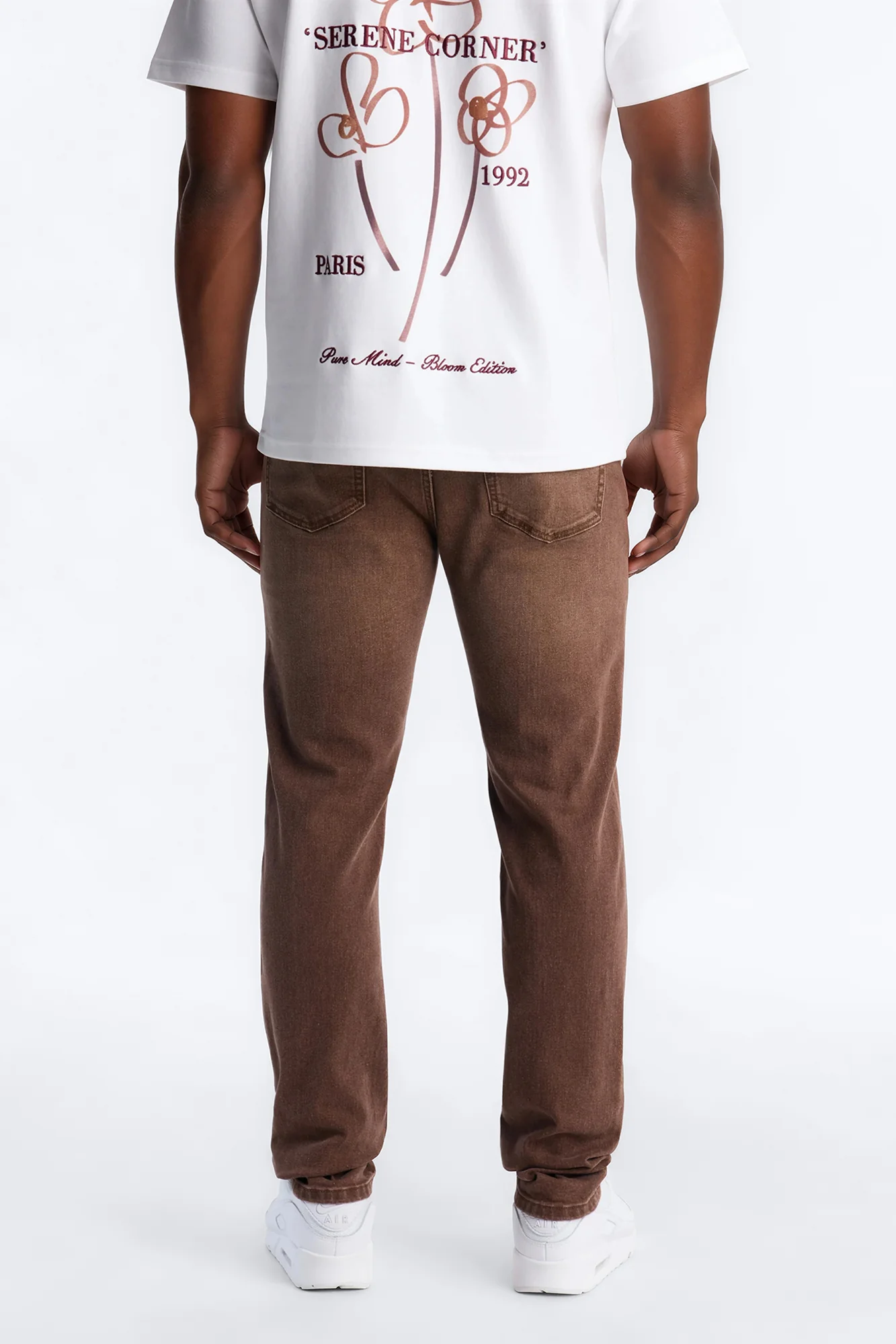 Essential Hue Slim Stretch Jean - Brown - Image 4