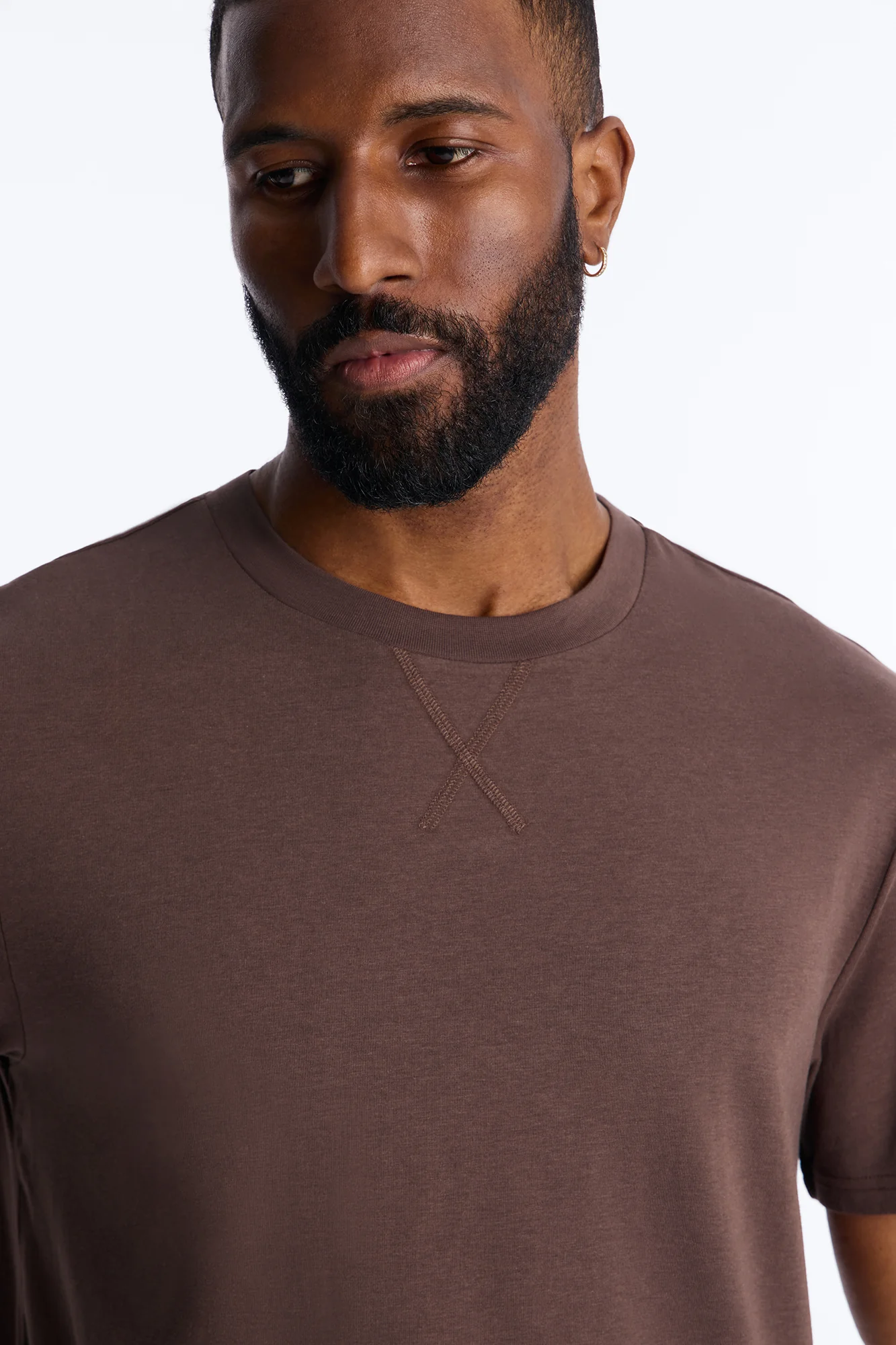 Essential Modal Lounge Short Sleeve Tee - Chocolate - Image 3