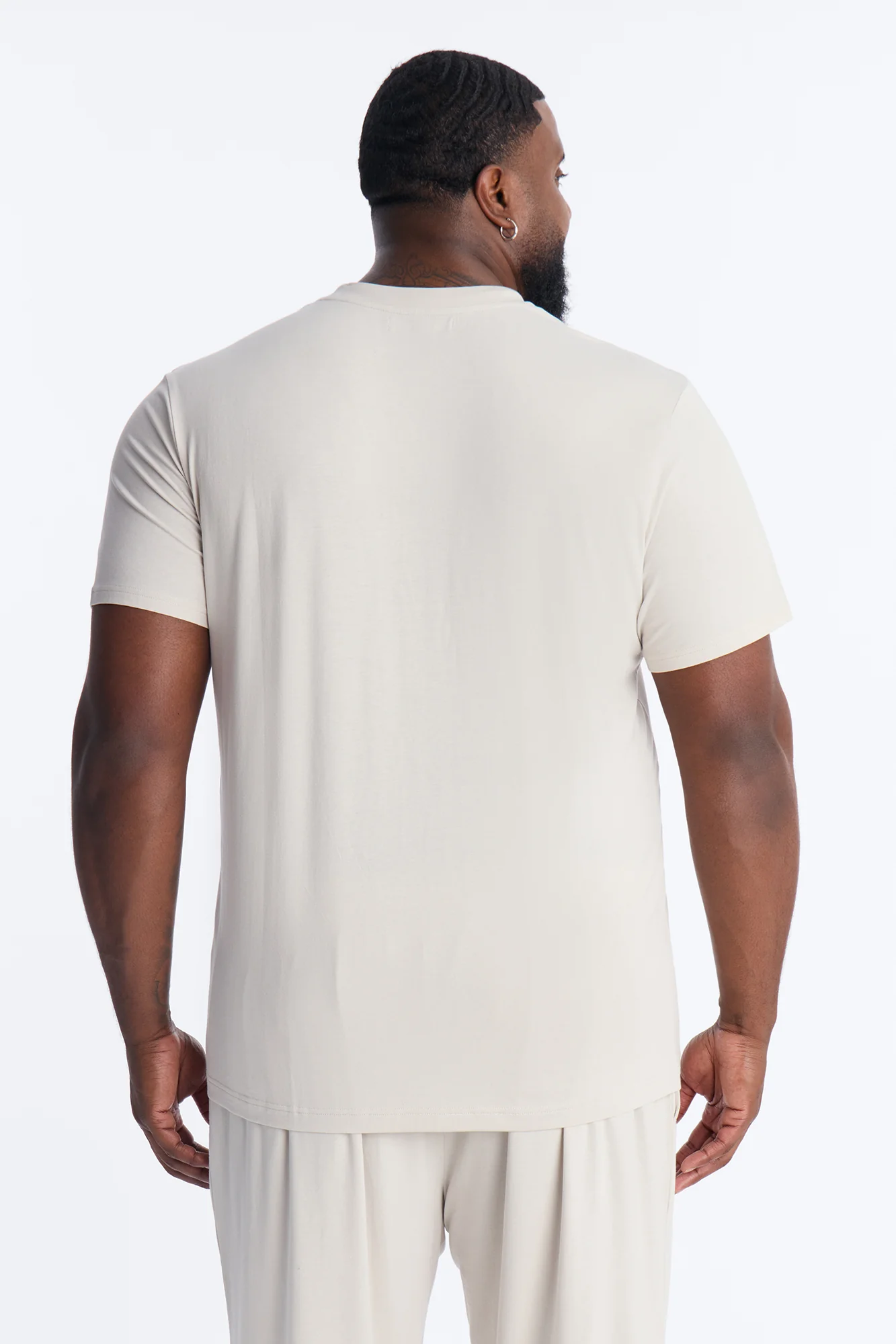 Essential Modal Lounge Short Sleeve Tee - Stone - Image 6