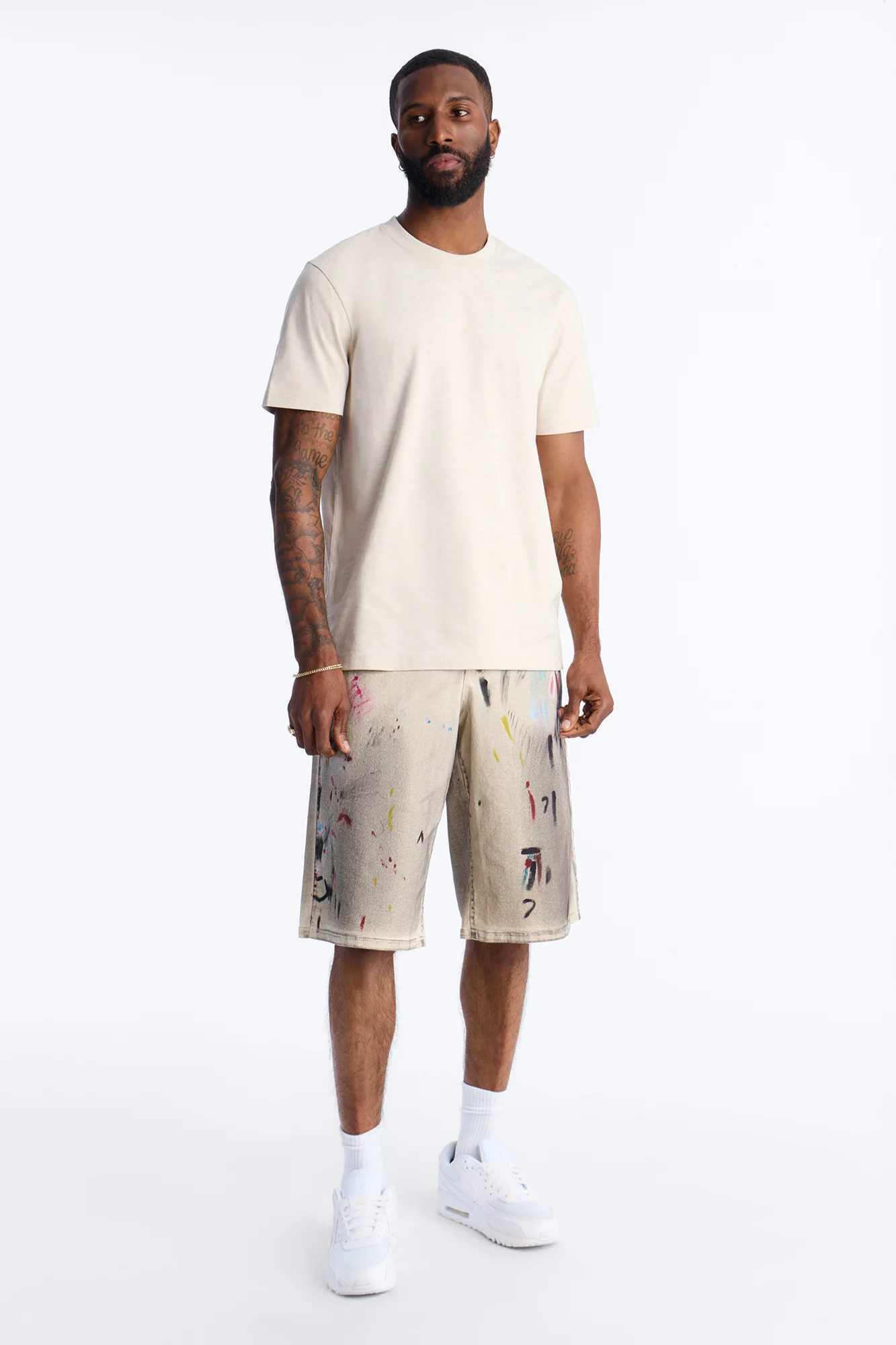 Essential Short Sleeve Crew Tee - Oatmeal - Image 2