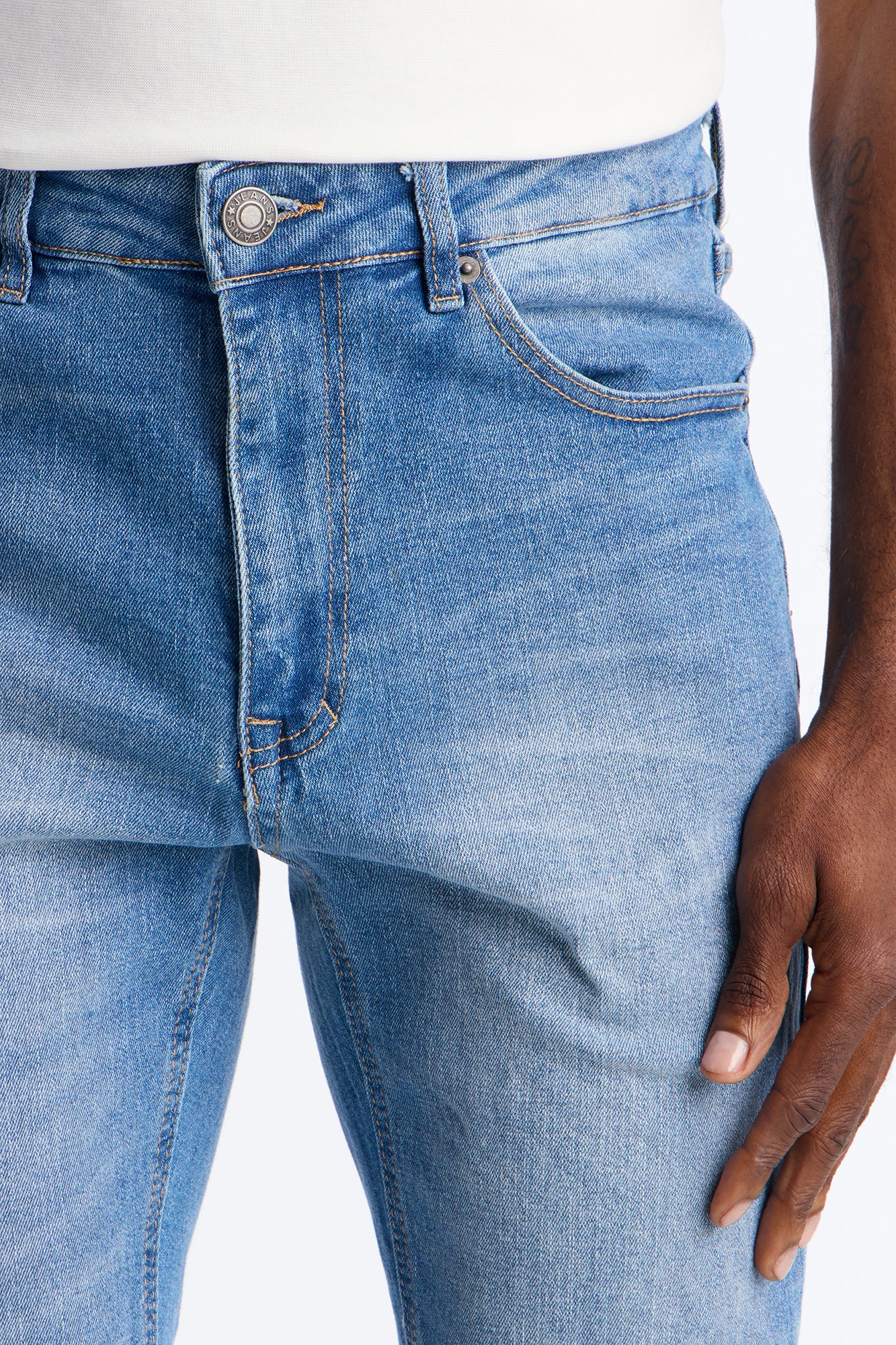 Essential Slim Stretch Jean - Medium Blue Wash - Image 3