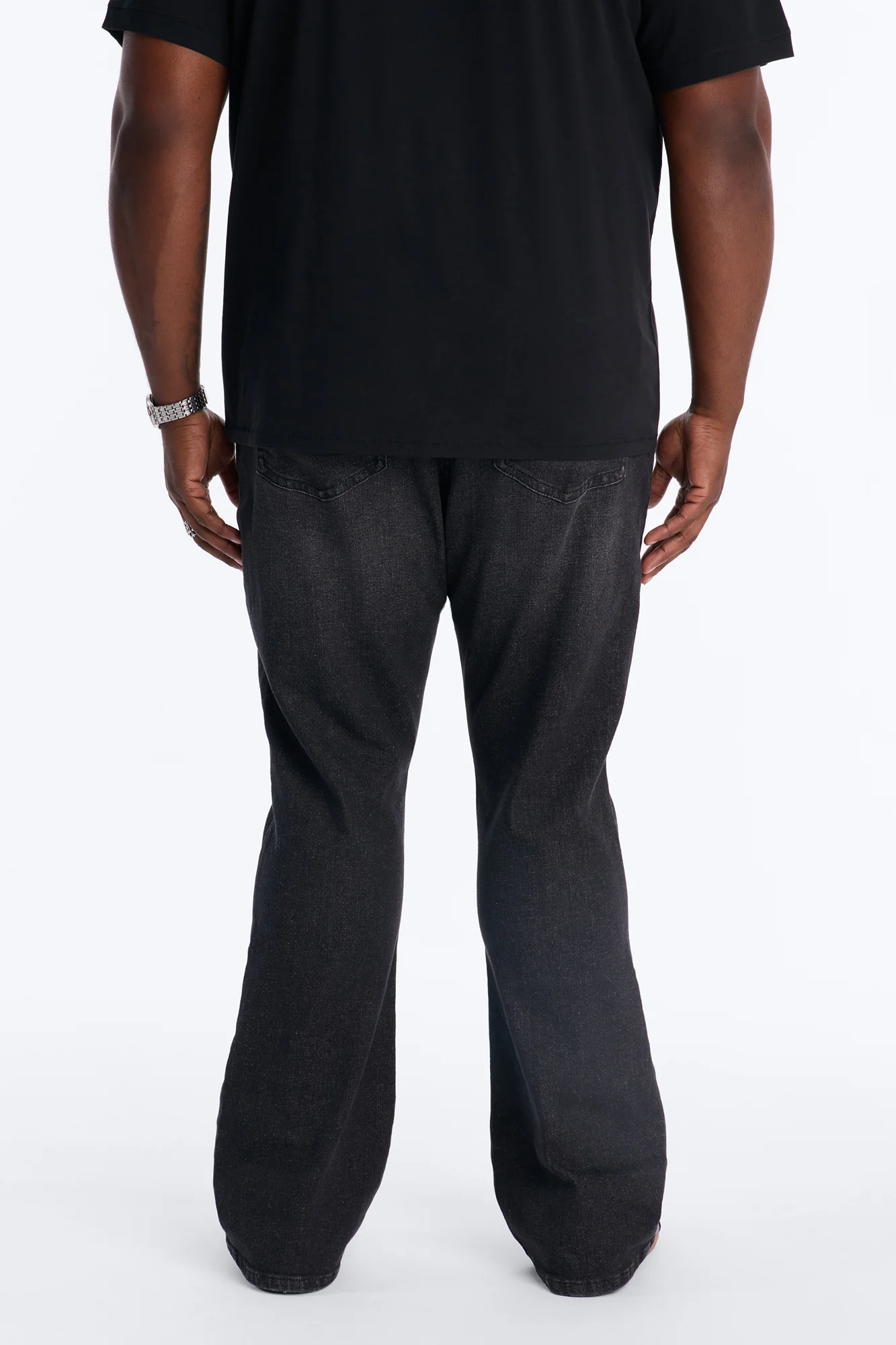 Essential Stacked Skinny Flare Stretch Jean - Black Wash - Image 9