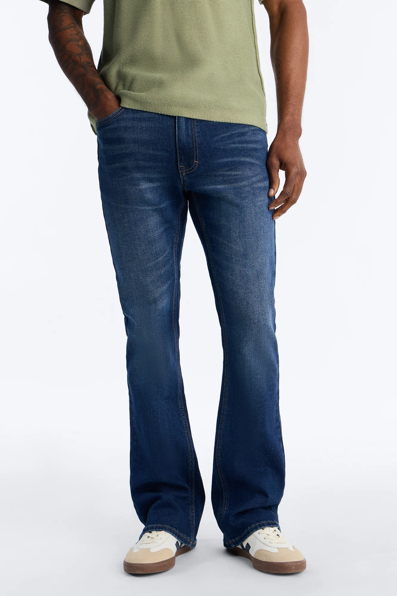 Essential Stacked Skinny Flare Stretch Jean - Dark Wash