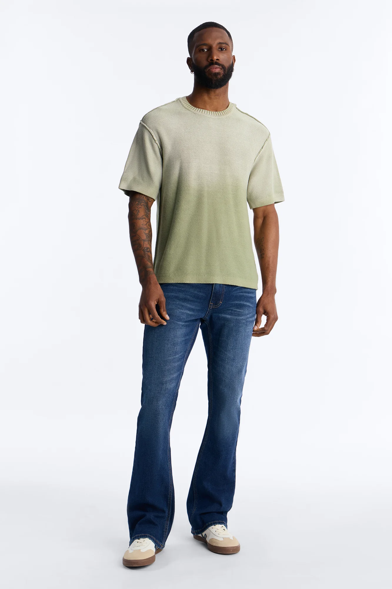 Essential Stacked Skinny Flare Stretch Jean - Dark Wash - Image 2