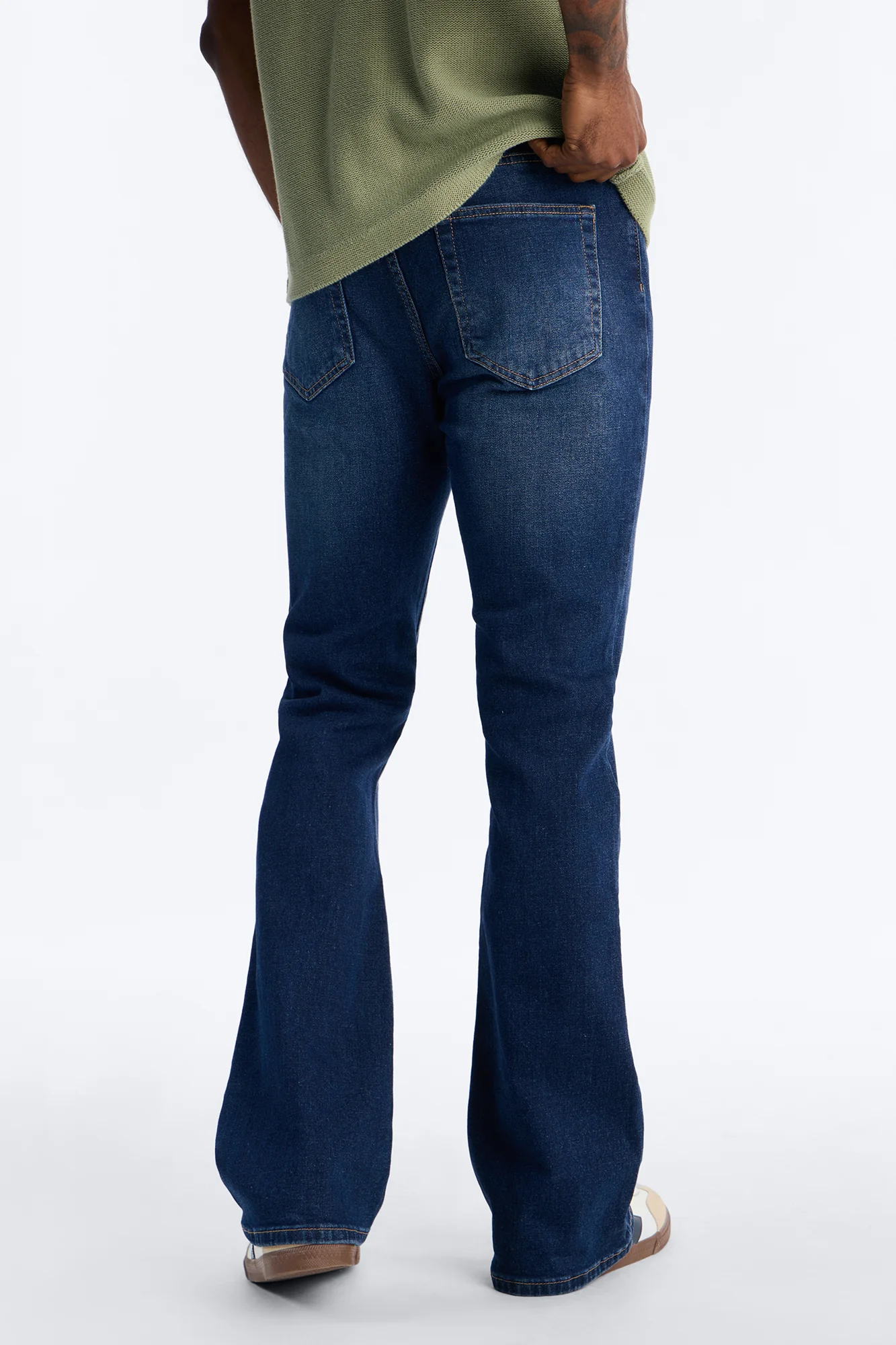 Essential Stacked Skinny Flare Stretch Jean - Dark Wash - Image 4