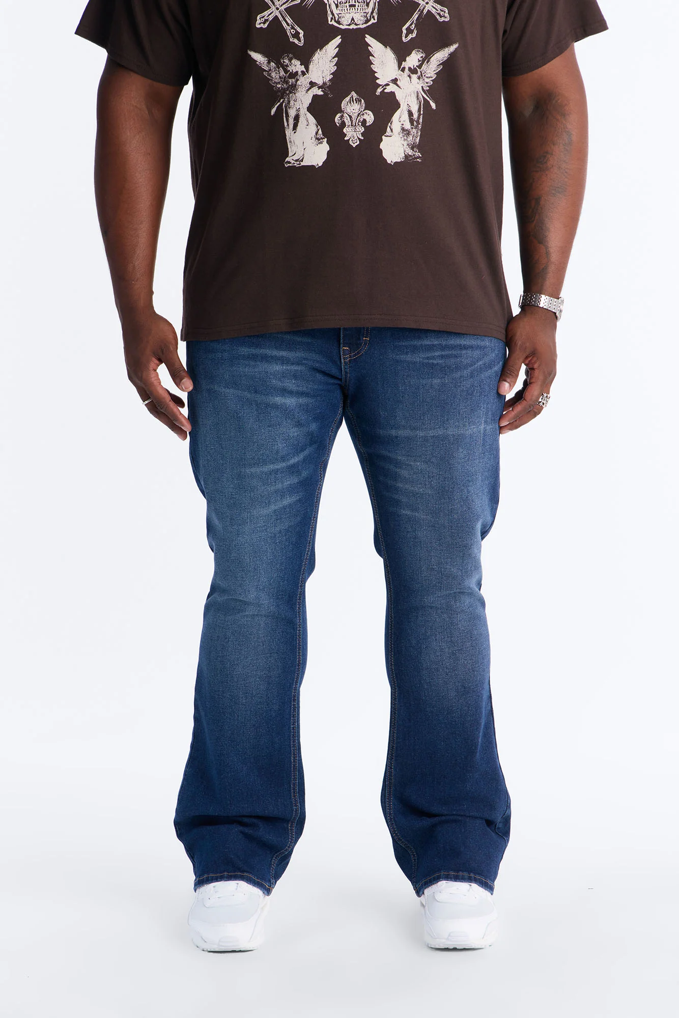 Essential Stacked Skinny Flare Stretch Jean - Dark Wash - Image 5