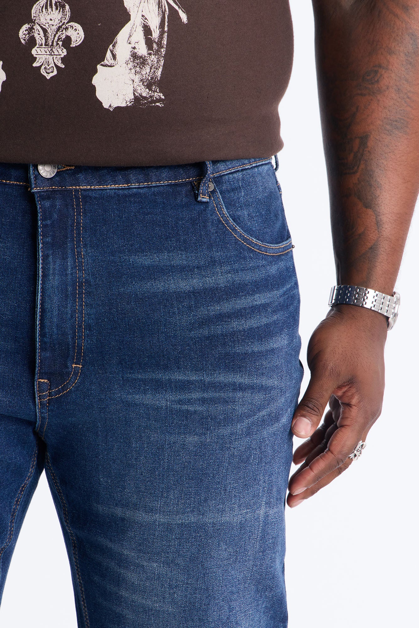 Essential Stacked Skinny Flare Stretch Jean - Dark Wash - Image 7