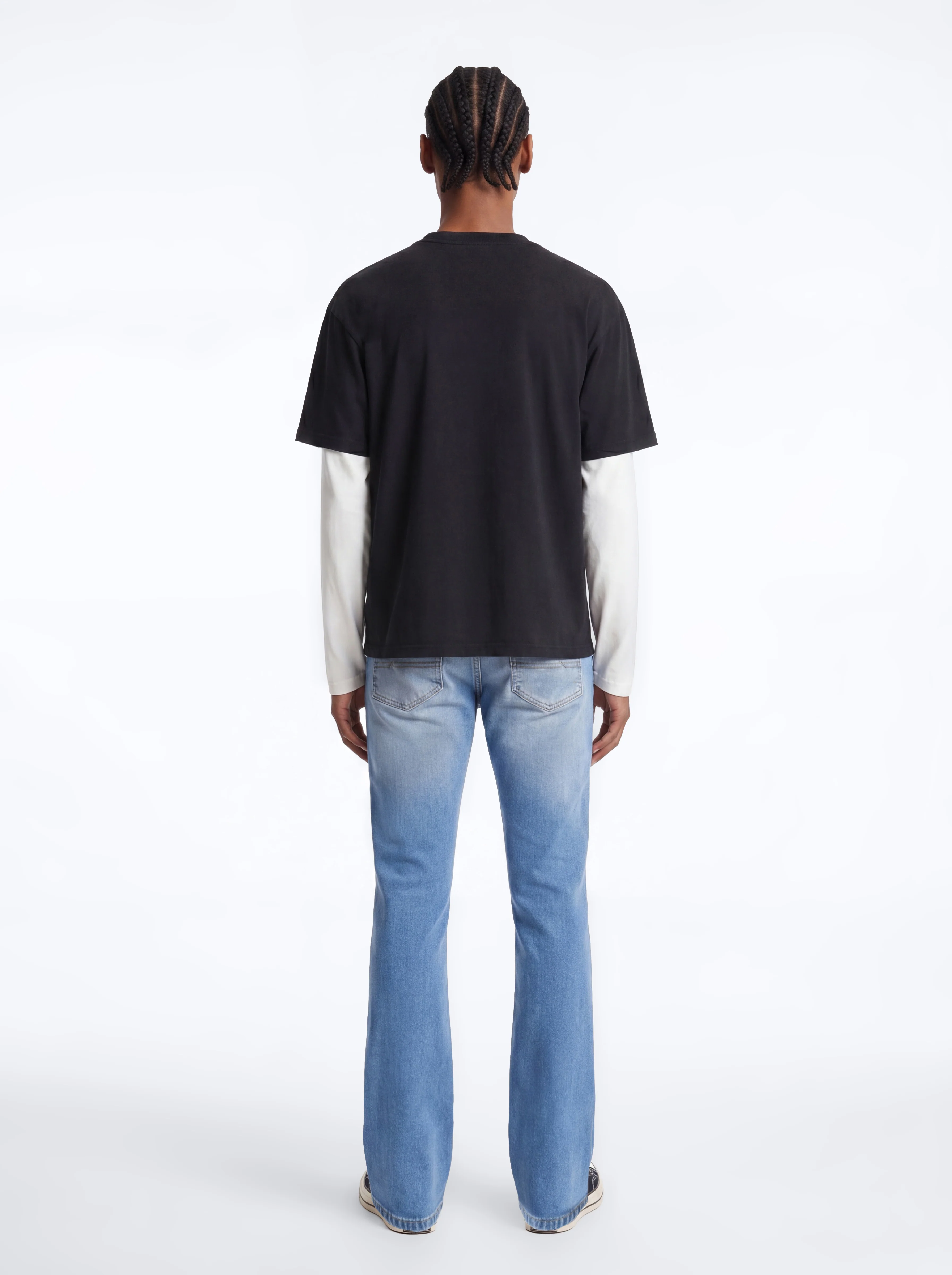 Essential Stacked Skinny Flare Stretch Jean - Medium Blue Wash - Image 2