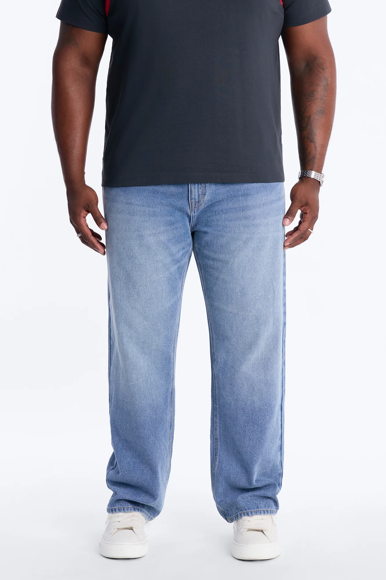 Essential Straight Rigid Jean - Medium Blue Wash - Image 5
