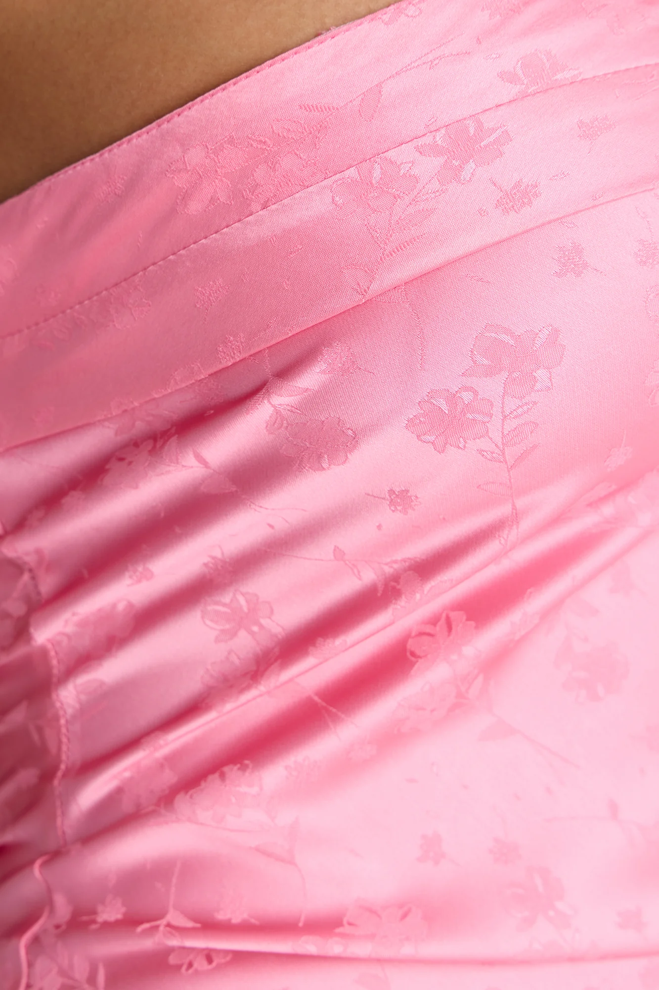 Estella Strapless Satin Mini Dress - Pink - Image 3