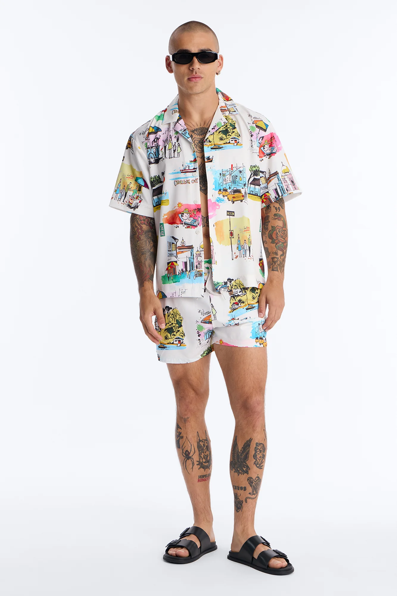 Euro Summer Cuban Collar Shirt - Multi Color - Image 3