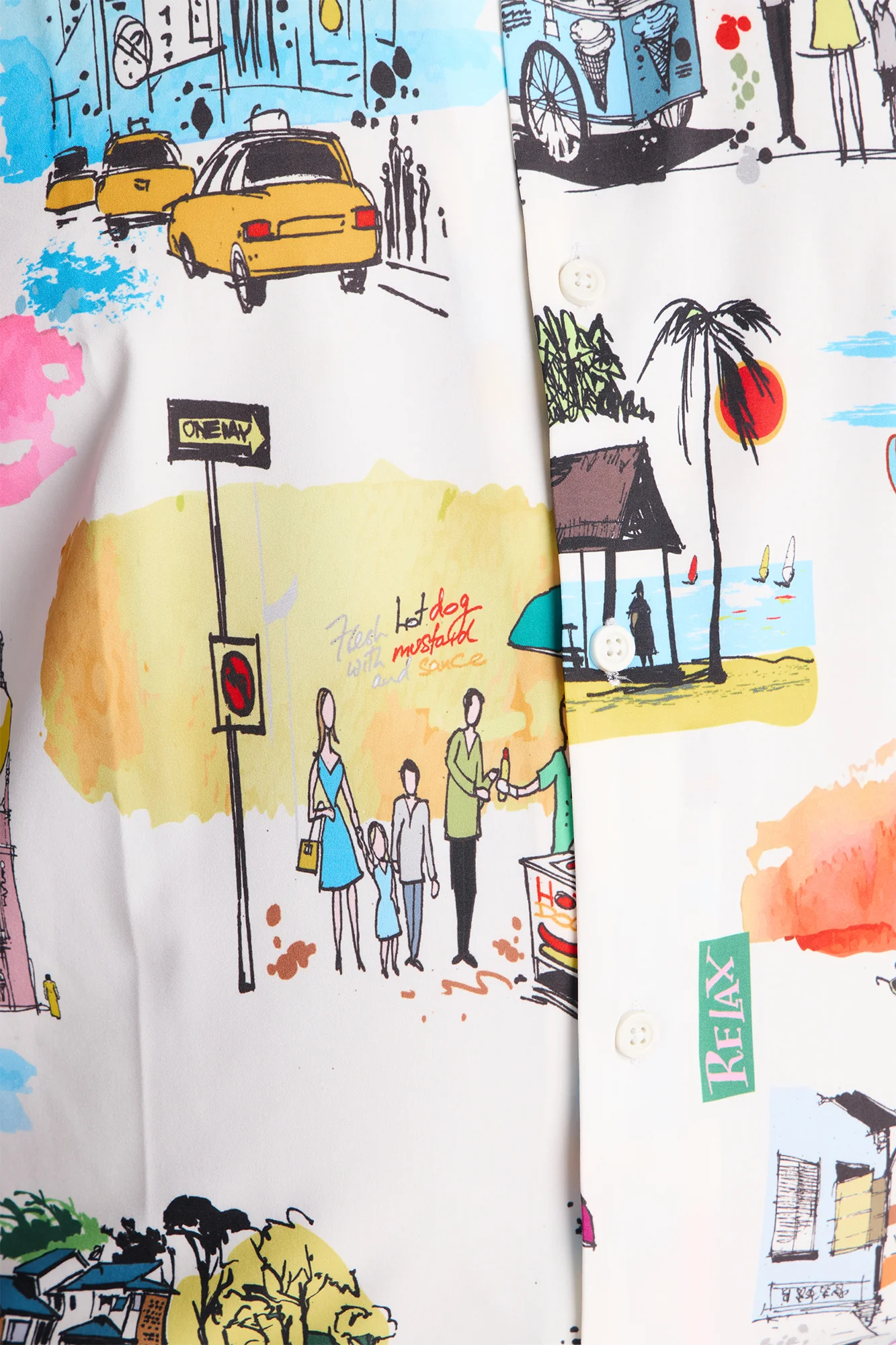 Euro Summer Cuban Collar Shirt - Multi Color - Image 7