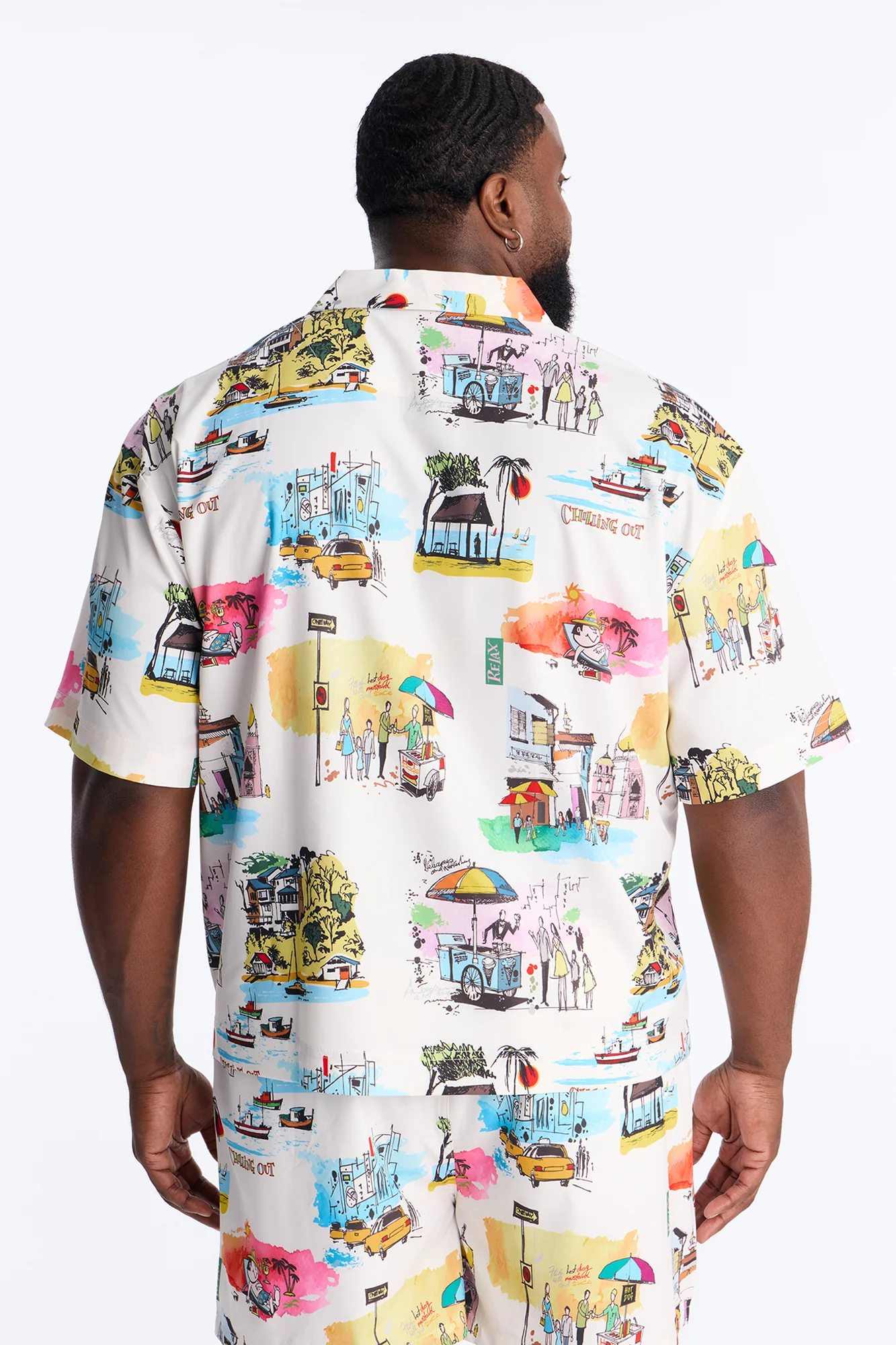 Euro Summer Cuban Collar Shirt - Multi Color - Image 9