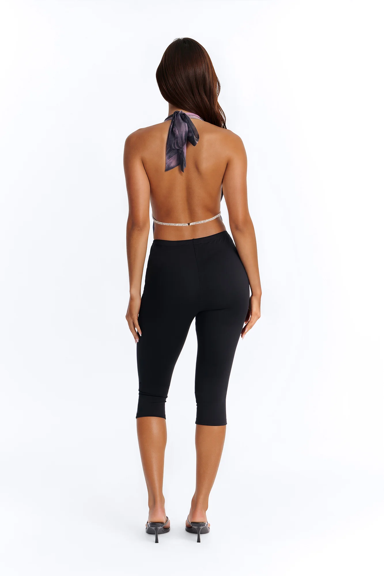 Evani Halter Capri Set - Black - Image 3
