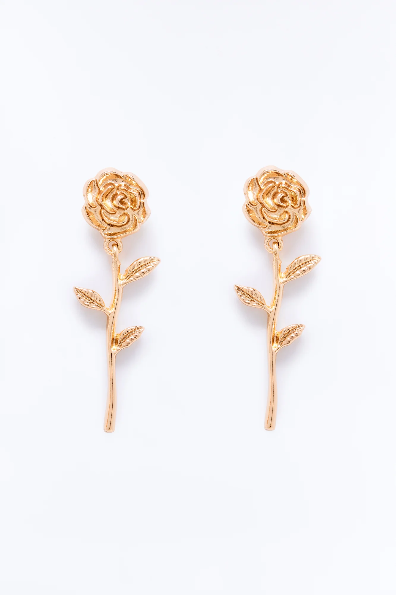 Everbloom Floral Drop Earrings - Gold