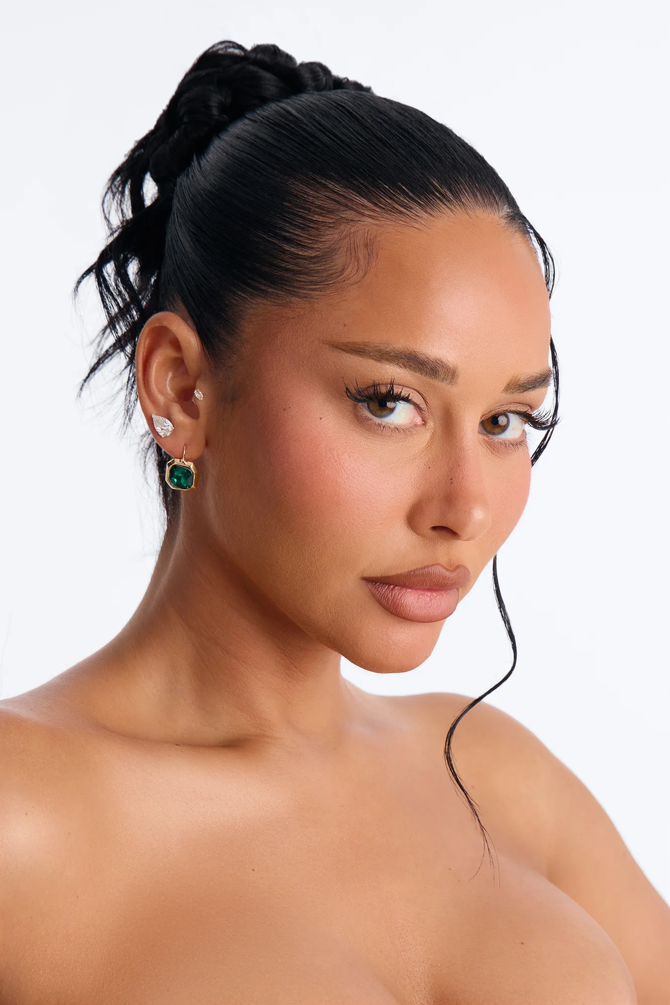 Everlight Earrings - Gold/Green - Image 2