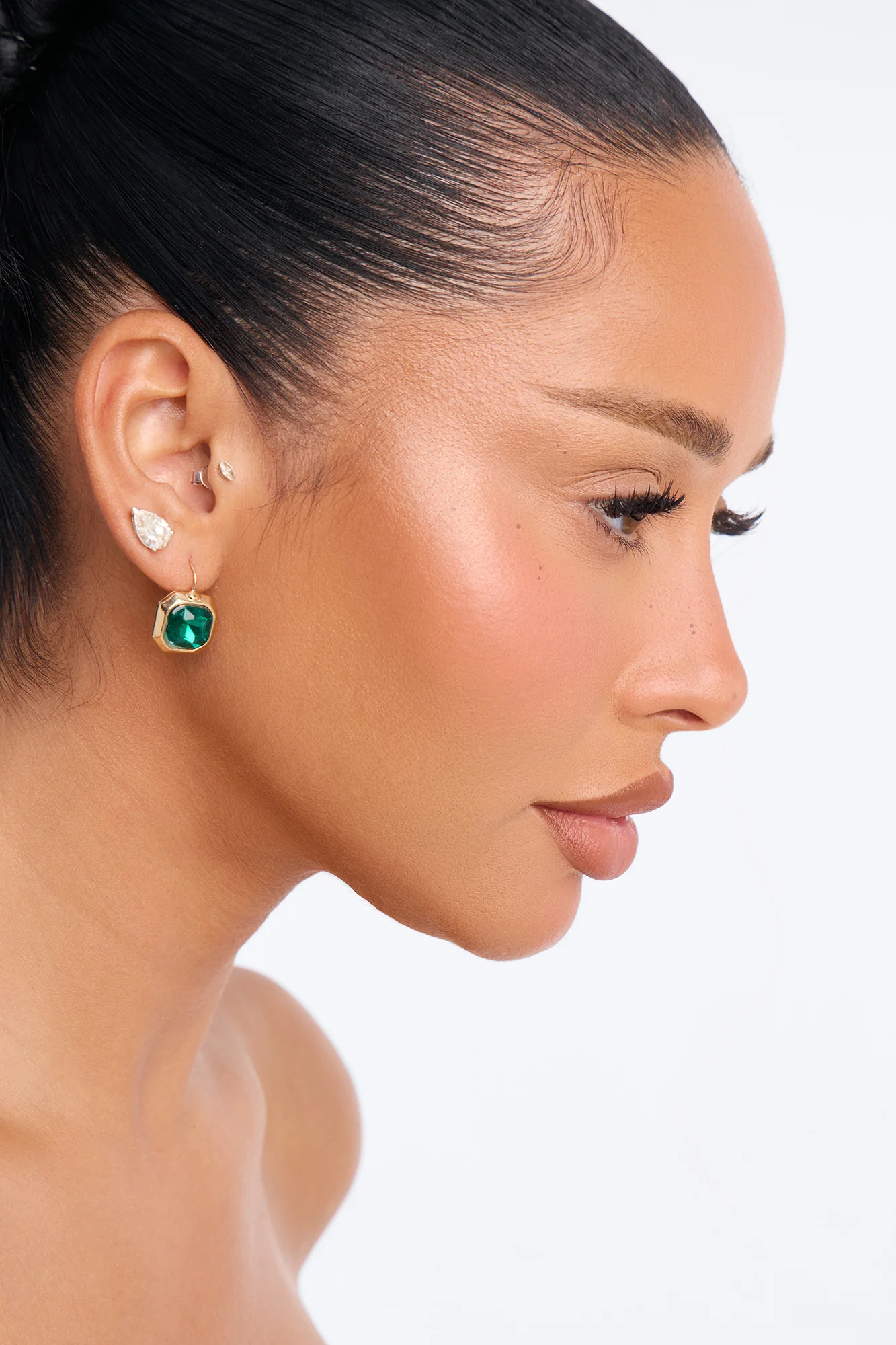 Everlight Earrings - Gold/Green - Image 3