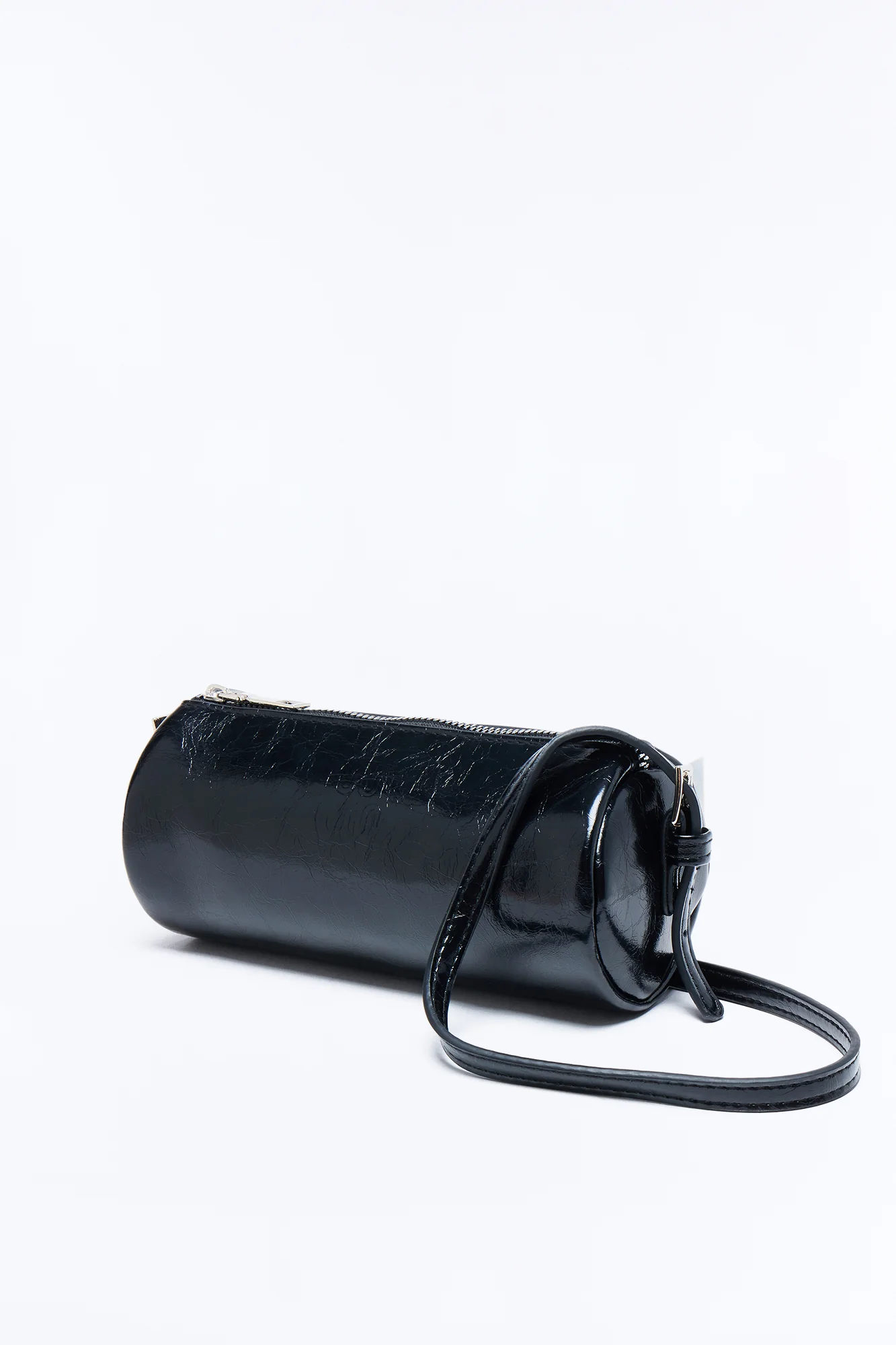 Everyday Essential Faux Leather Shoulder Handbag - Black - Image 4