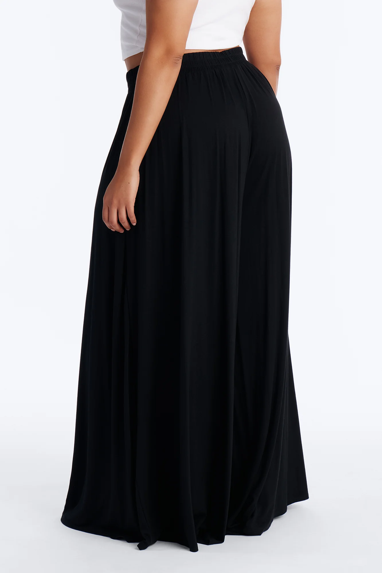Everyday Jersey Extra Wide Leg Pant 33″ - Black - Image 8