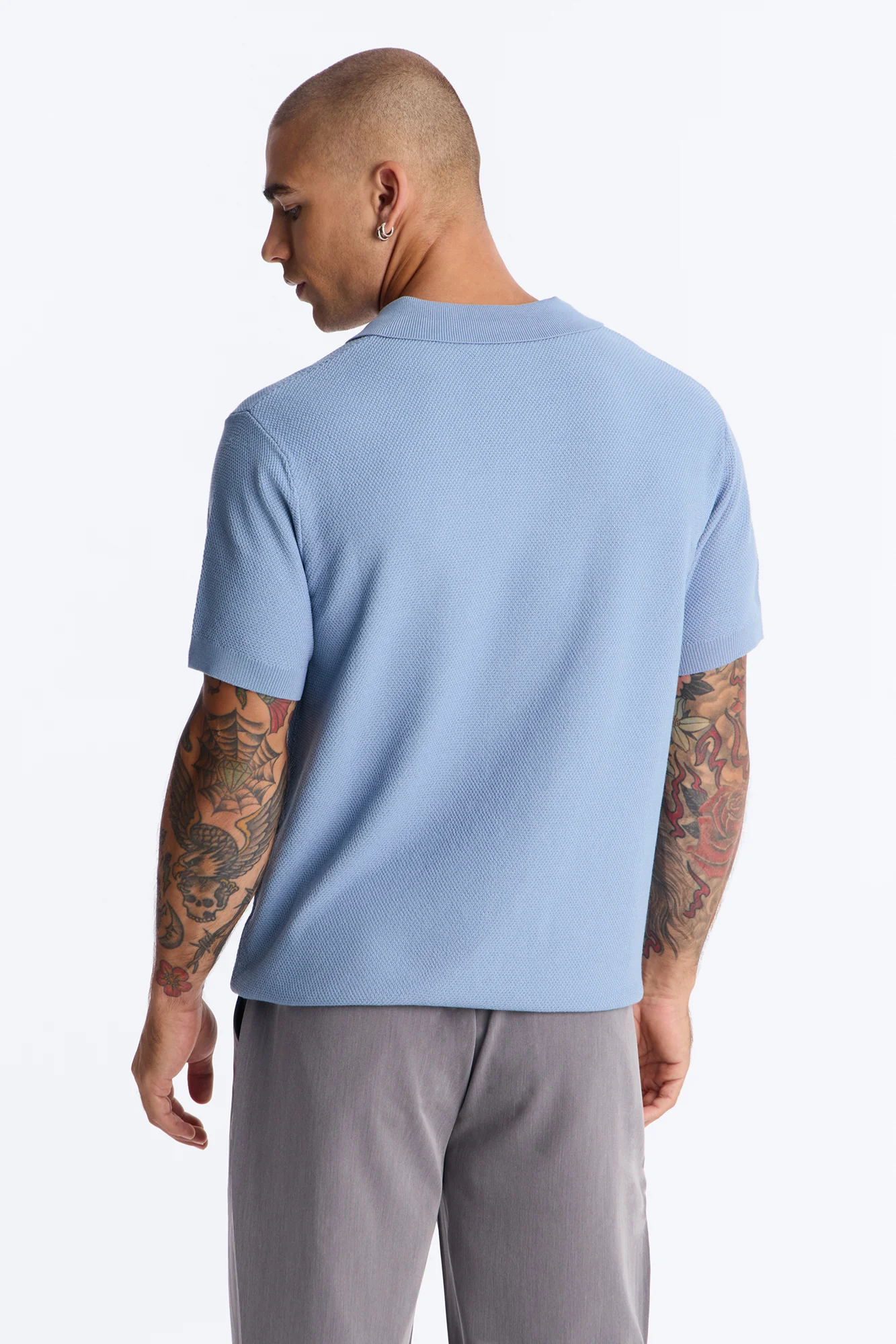 Everyday Pocket Pique Polo - Light Blue - Image 4