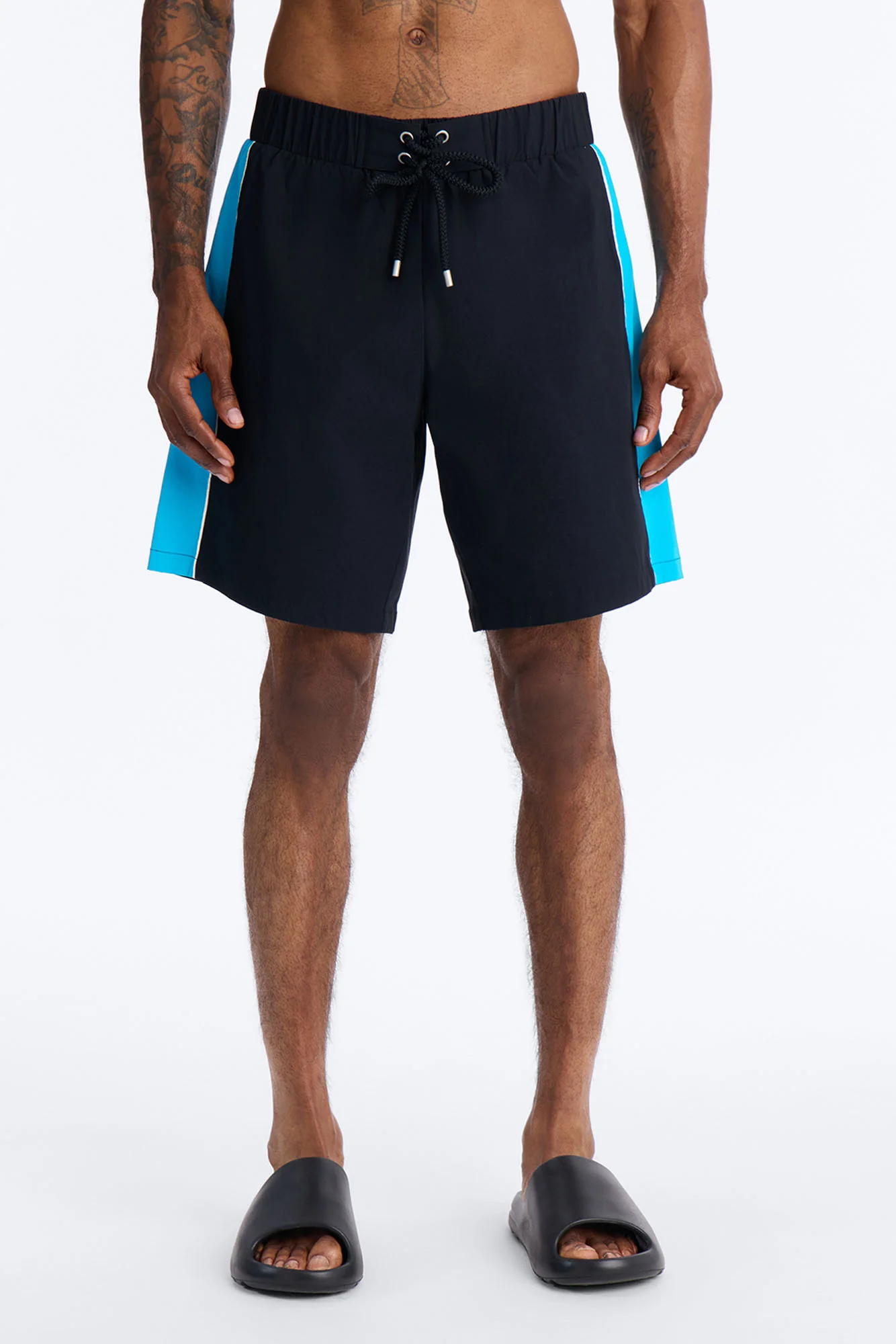 Everyday Stretch Paneled Boardshorts 9″ - Black/Blue
