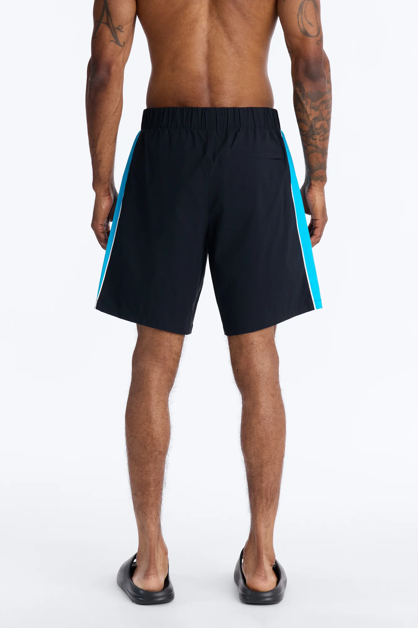 Everyday Stretch Paneled Boardshorts 9″ - Black/Blue - Image 4