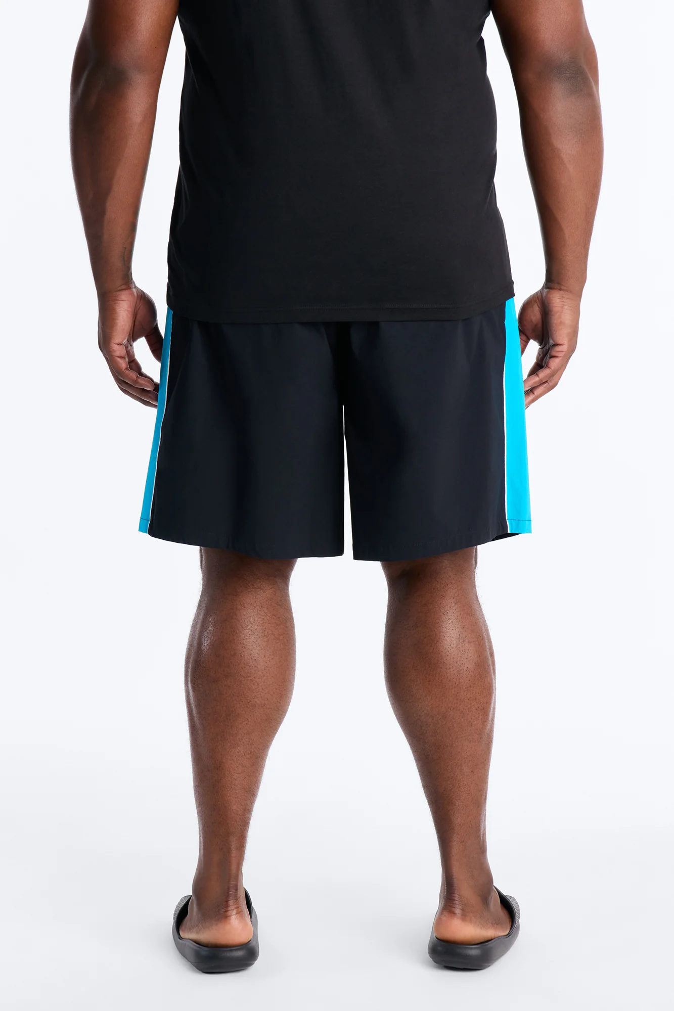 Everyday Stretch Paneled Boardshorts 9″ - Black/Blue - Image 9