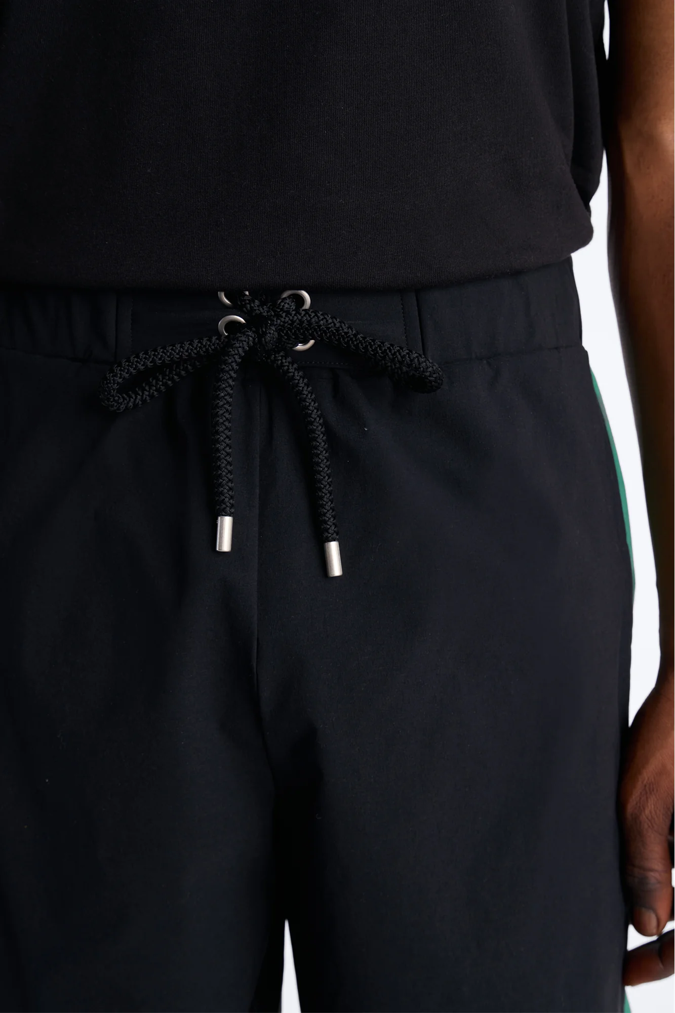 Everyday Stretch Paneled Boardshorts 9″ - Black/Green - Image 3